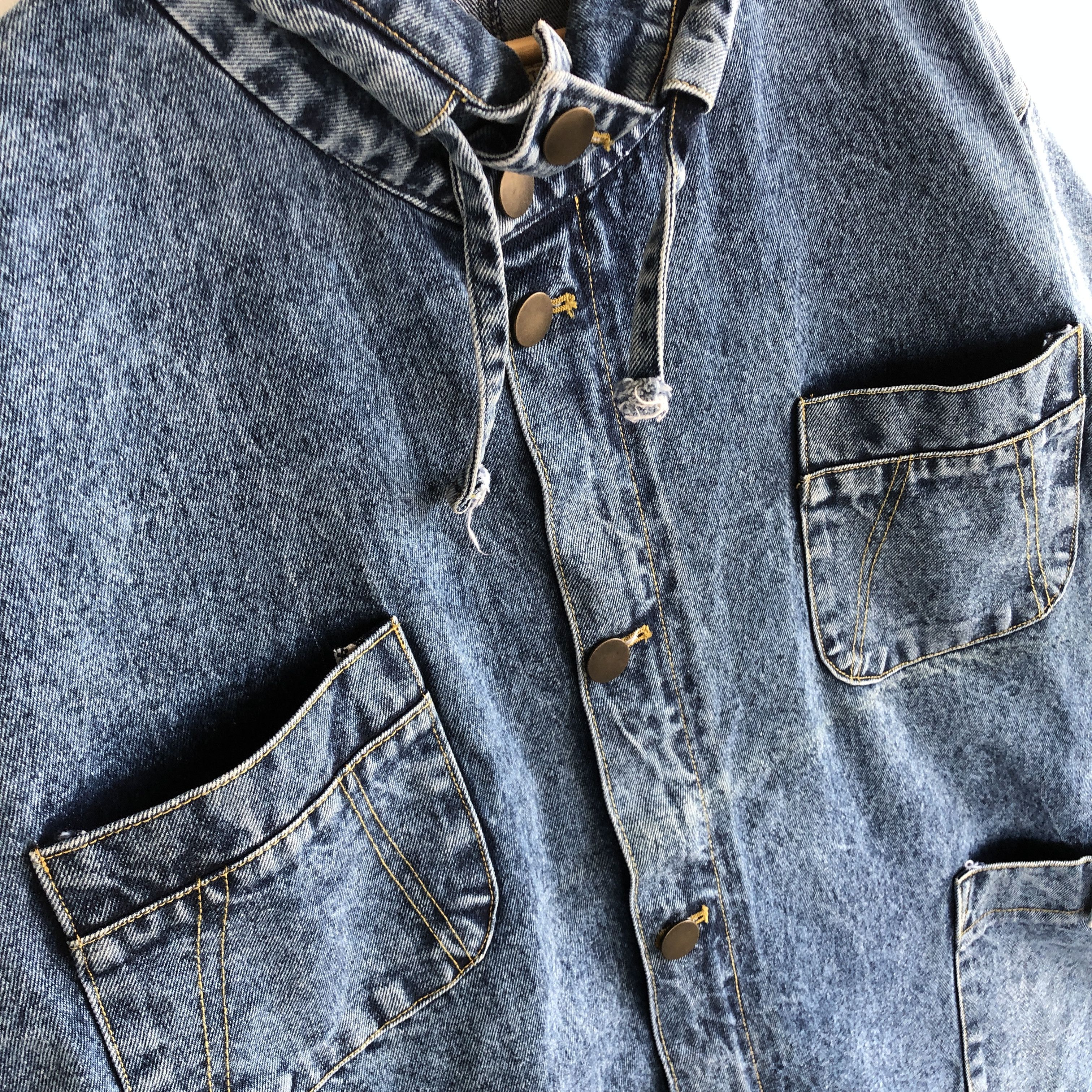 Japanese Brand × Vintage MUW Co Jeans Jacket Trench Jeans Jacket Worker Jacket Size US XL / EU 56 / 4 - 8 Thumbnail