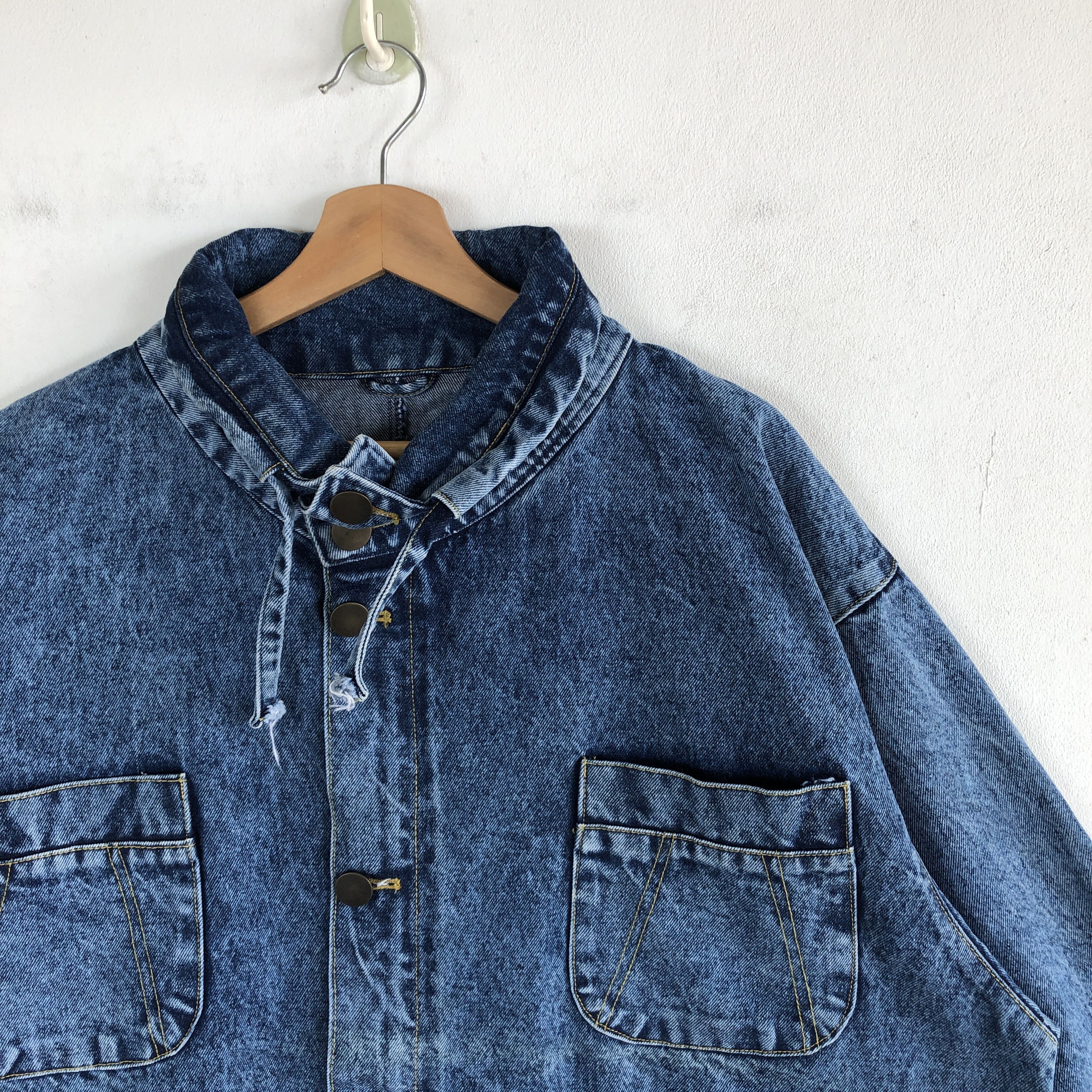 Japanese Brand × Vintage MUW Co Jeans Jacket Trench Jeans Jacket Worker Jacket Size US XL / EU 56 / 4 - 7 Thumbnail