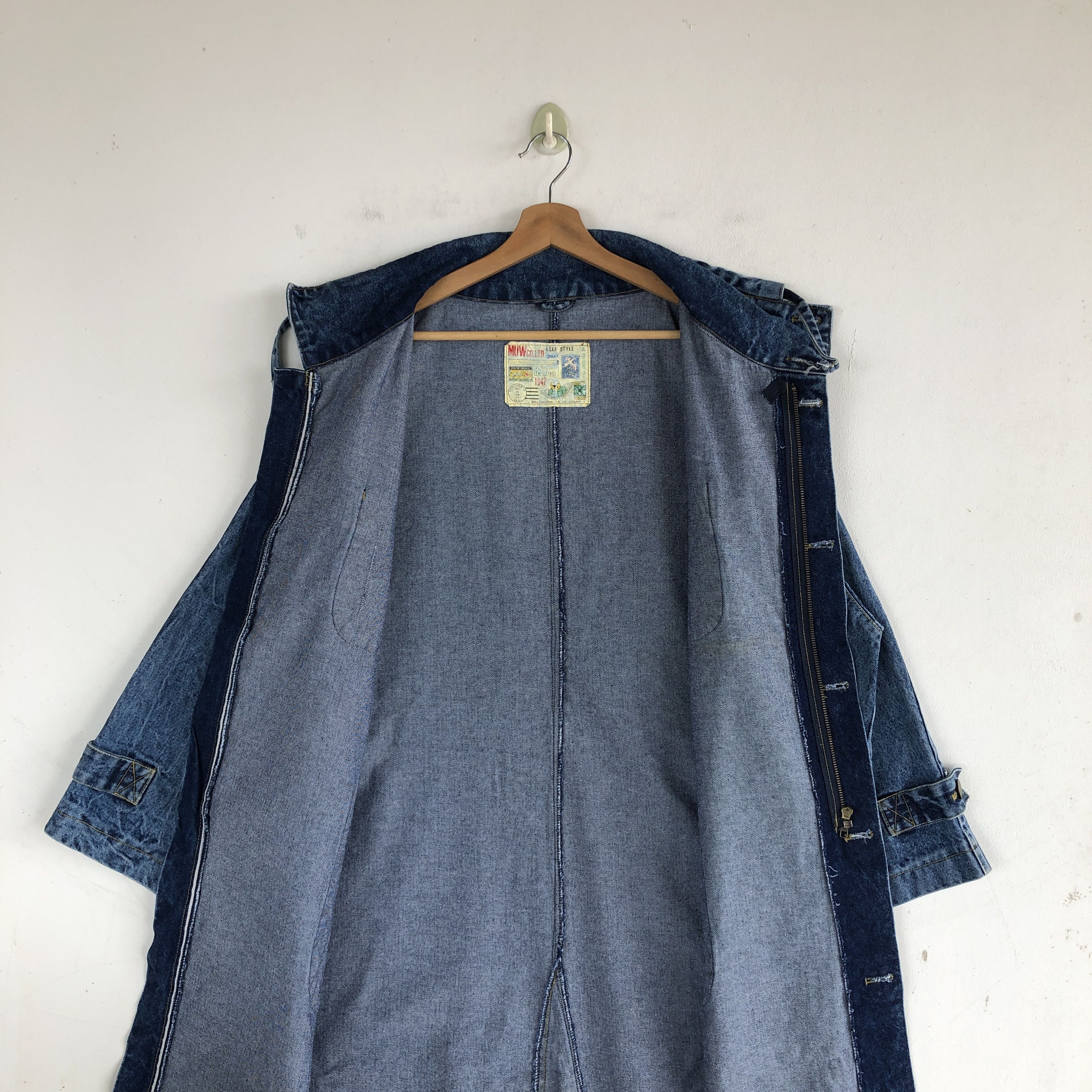 Japanese Brand × Vintage MUW Co Jeans Jacket Trench Jeans Jacket Worker Jacket Size US XL / EU 56 / 4 - 14 Thumbnail