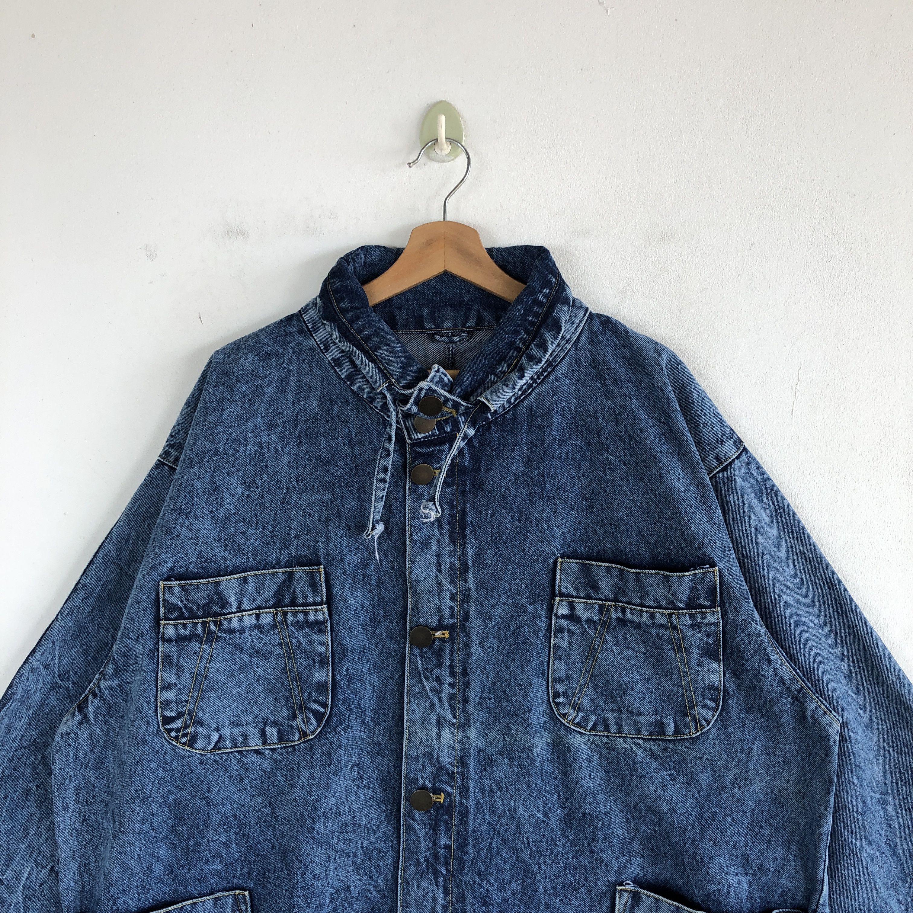 Japanese Brand × Vintage MUW Co Jeans Jacket Trench Jeans Jacket Worker Jacket Size US XL / EU 56 / 4 - 4 Thumbnail