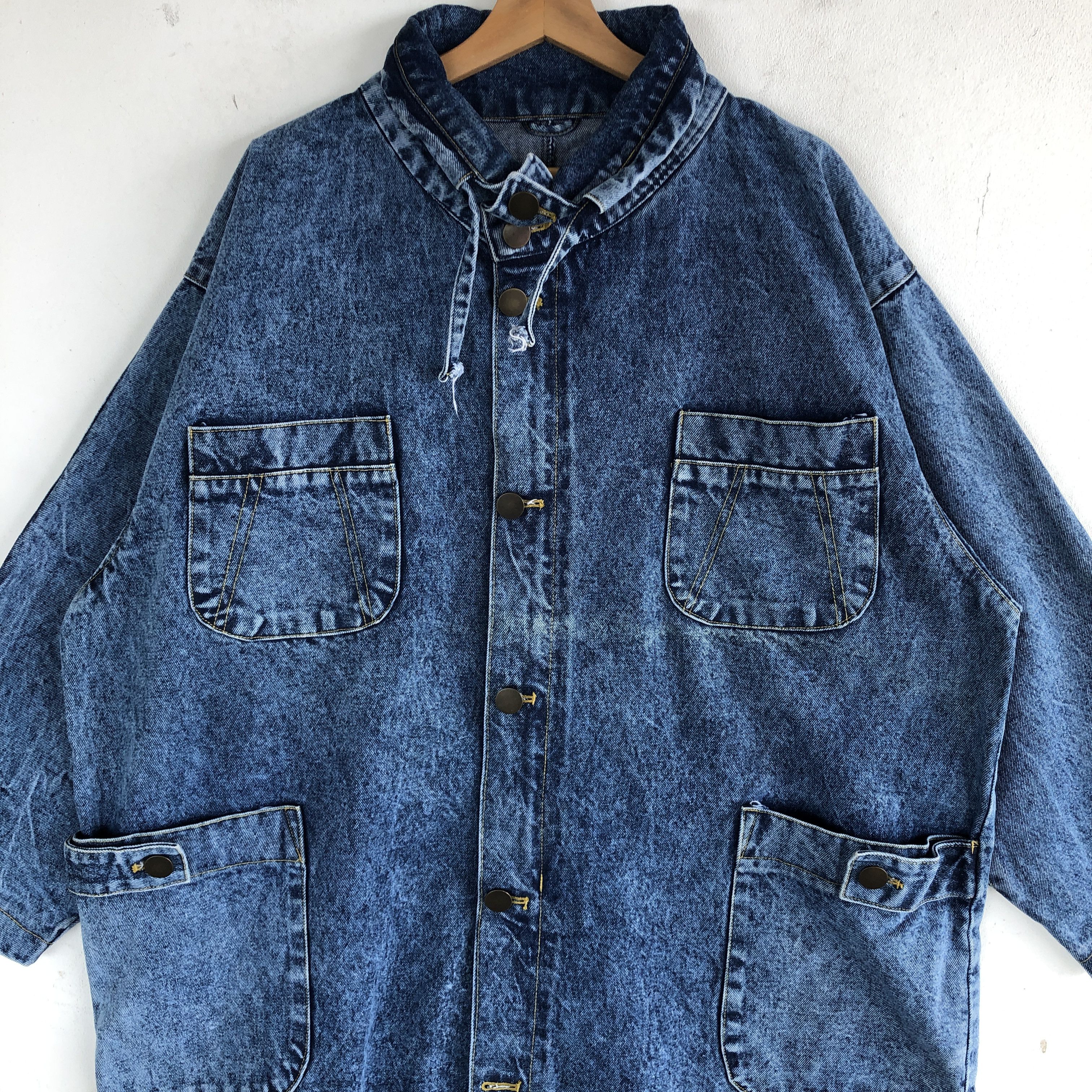 Japanese Brand × Vintage MUW Co Jeans Jacket Trench Jeans Jacket Worker Jacket Size US XL / EU 56 / 4 - 5 Thumbnail