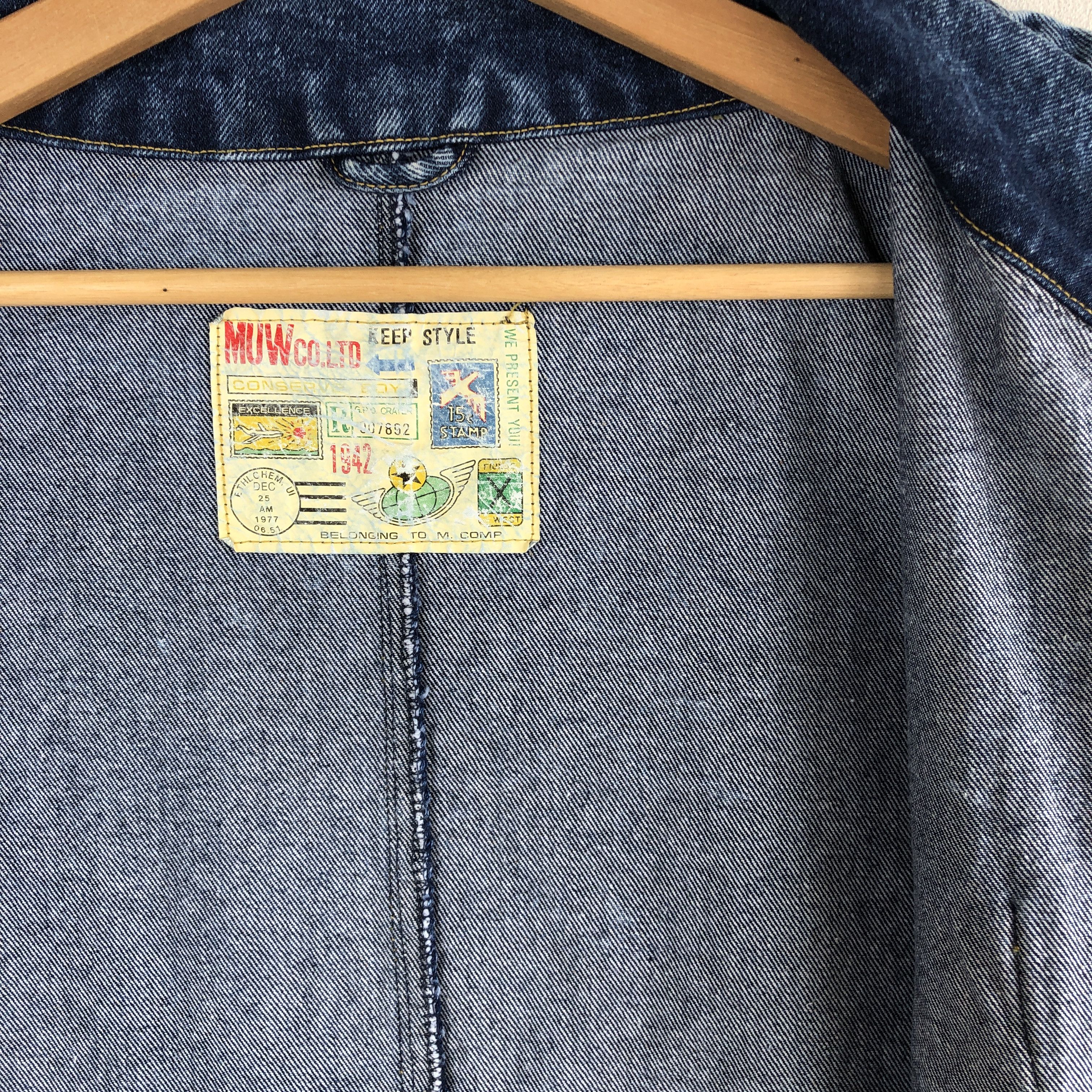 Japanese Brand × Vintage MUW Co Jeans Jacket Trench Jeans Jacket Worker Jacket Size US XL / EU 56 / 4 - 16 Thumbnail