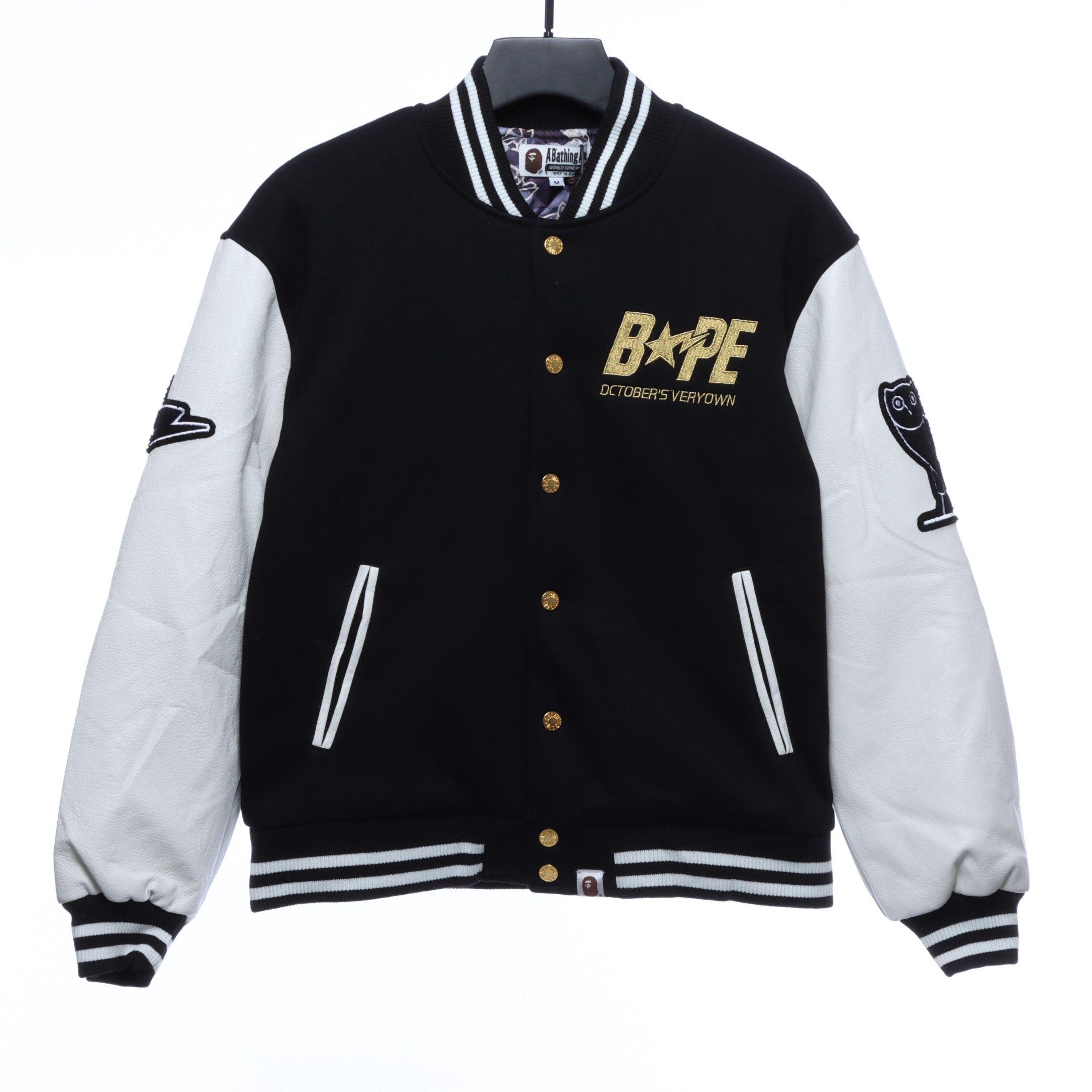 Octobers Very Own BAPE x OVO Varsity Jacket | Grailed