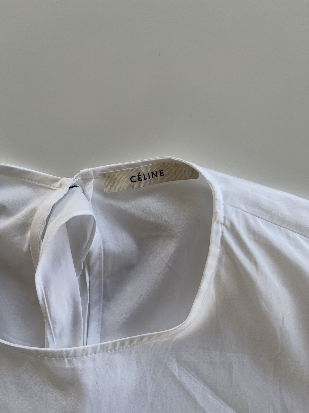 Celine Céline by Phoebe Philo White Blouse With Bow Size 38 Size S / US 4 / IT 40 - 5 Thumbnail