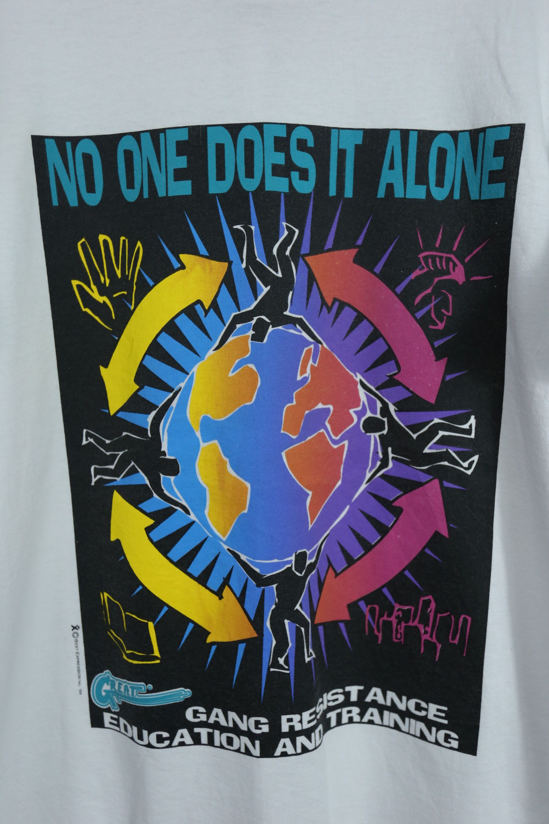 Free People × Vintage Vintage gang resistance education and training tee GTMED062 Size US L / EU 52-54 / 3 - 2 Thumbnail