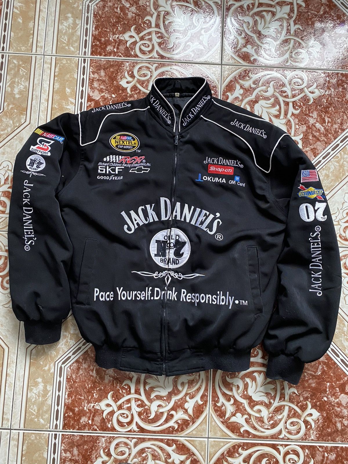 image of Jack Daniels Racing Jacket in Black, Men's (Size XL)