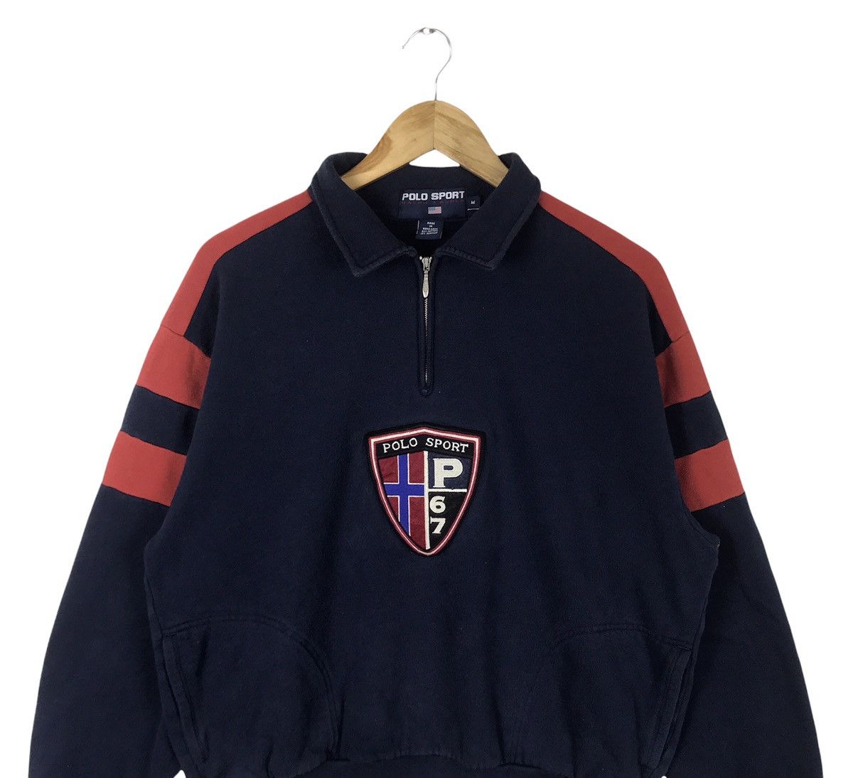 Polo Ralph Lauren × Vintage Vintage Polo Sport Usa Polo 67 By Ralph Lauren Sweatshirt Size US M / EU 48-50 / 2 - 2 Thumbnail