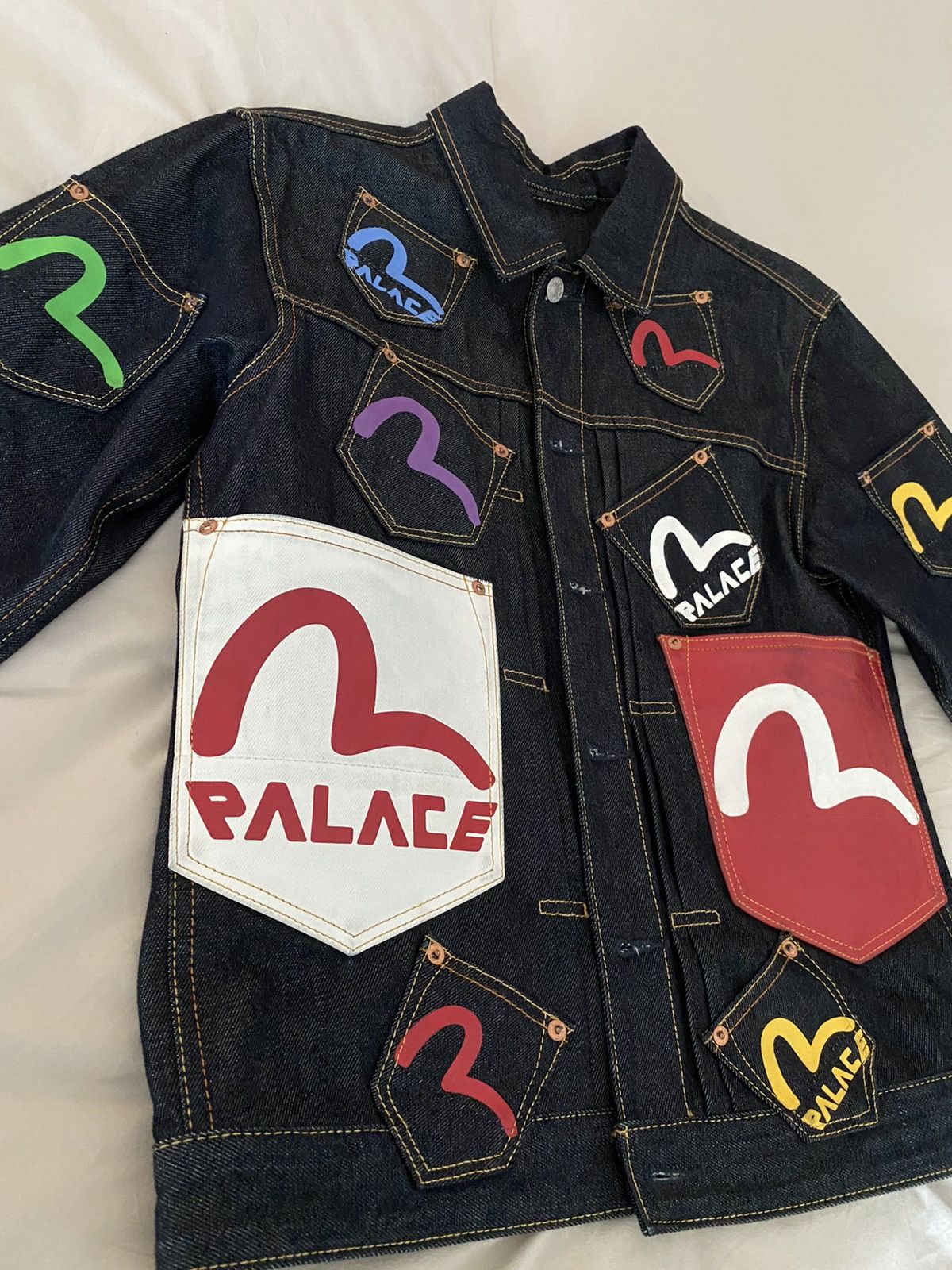 palace evisu multi pocket pants