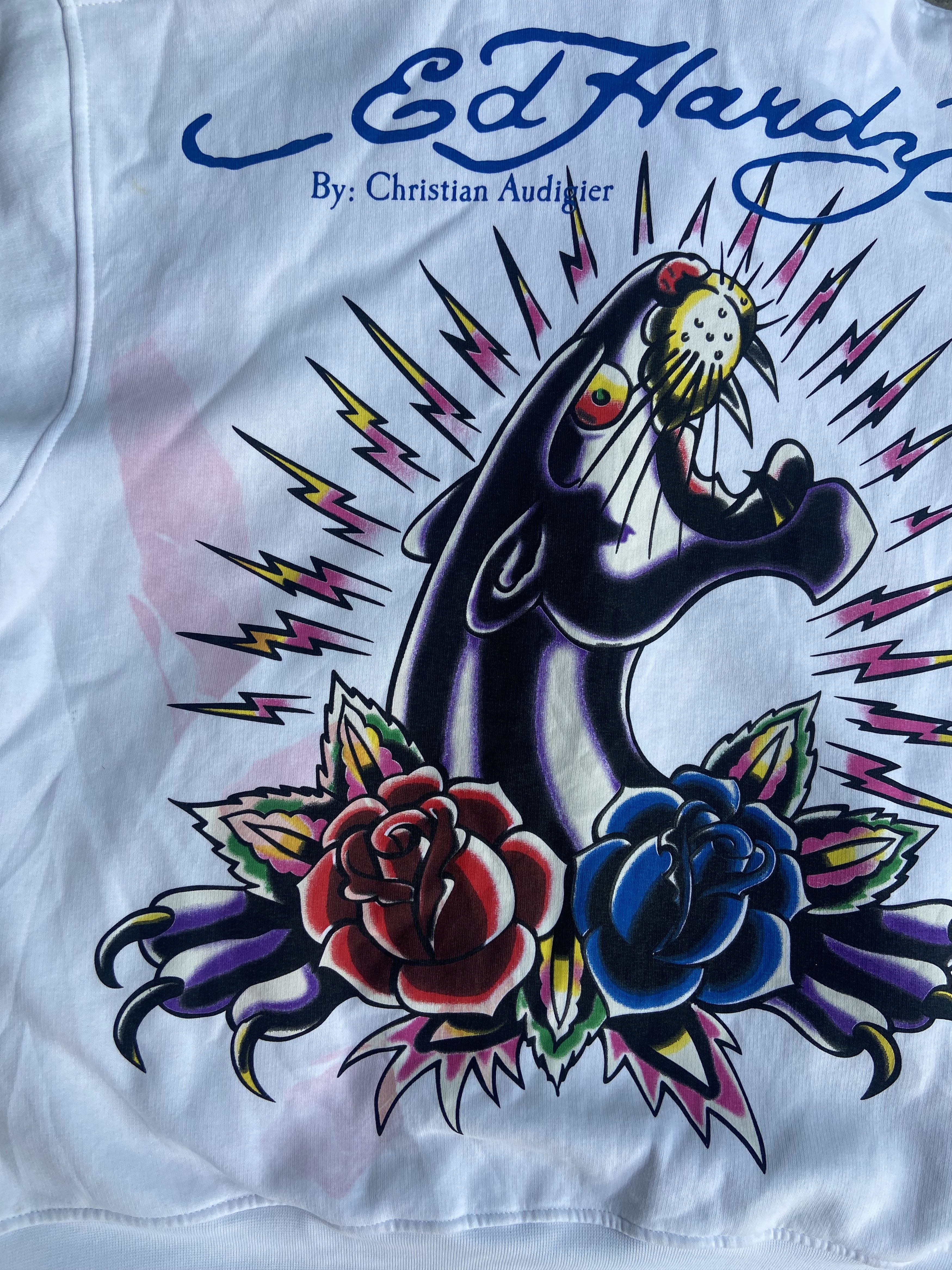 Christian Audigier Vintage Ed Hardy Zip Up Hoodie Size US L / EU 52-54 / 3 - 8 Thumbnail