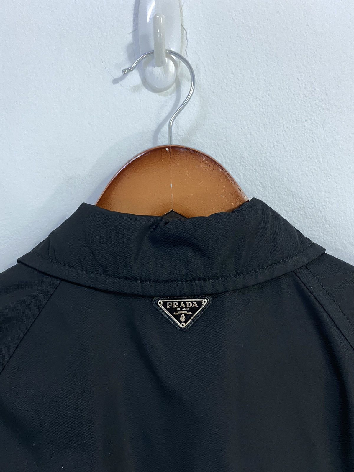 Prada Prada Long Nylon Jacket Black Fashion Design Size US S / EU 44-46 / 1 - 5 Thumbnail