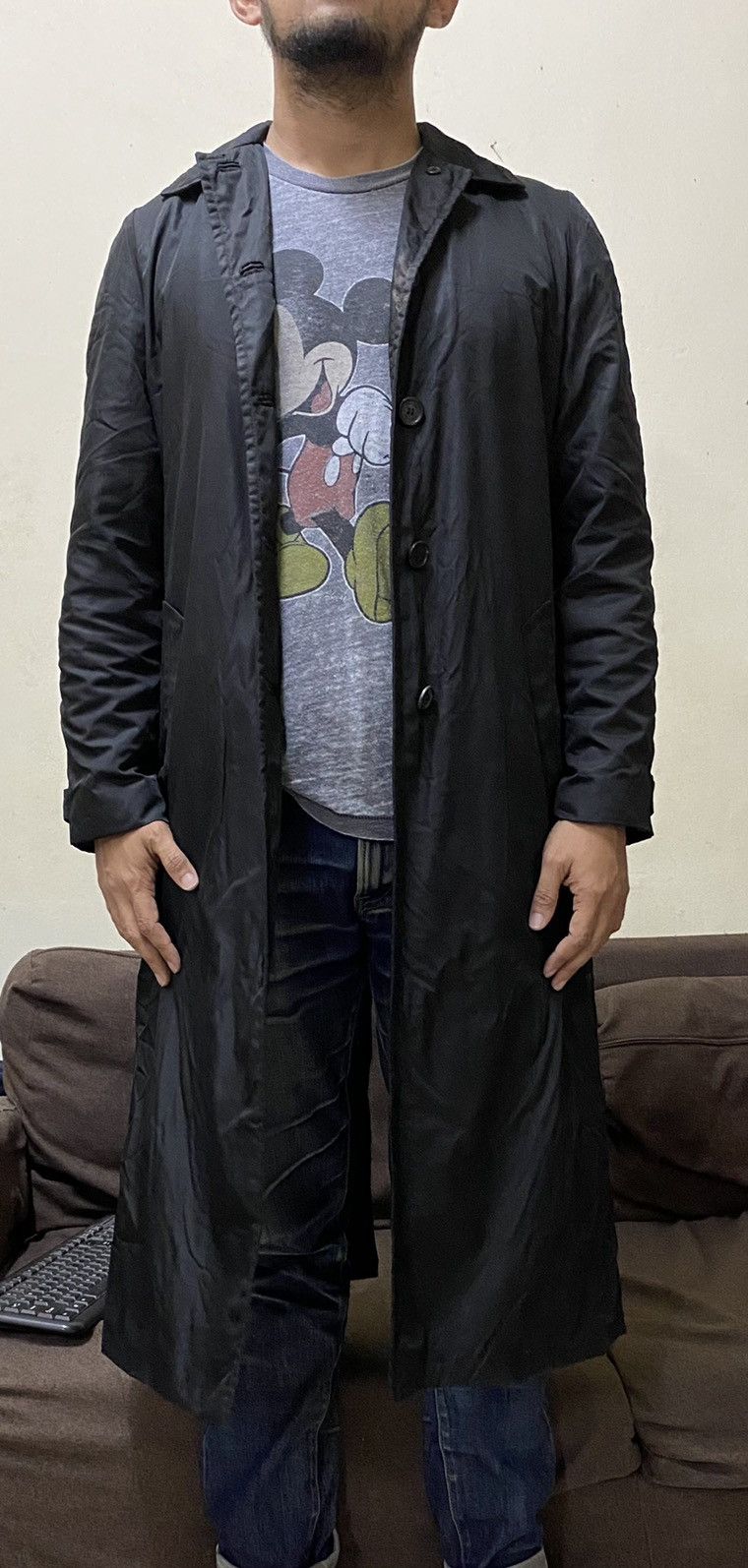 Prada Prada Long Nylon Jacket Black Fashion Design Size US S / EU 44-46 / 1 - 14 Thumbnail
