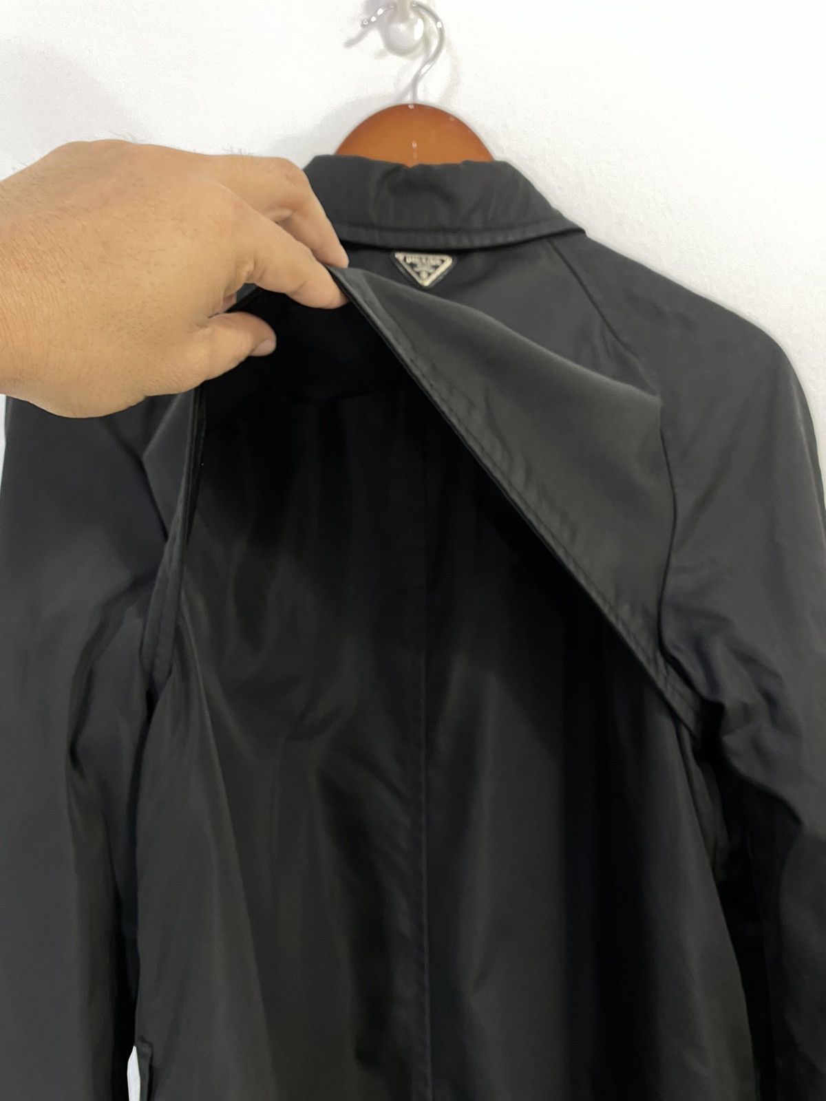 Prada Prada Long Nylon Jacket Black Fashion Design Size US S / EU 44-46 / 1 - 10 Thumbnail
