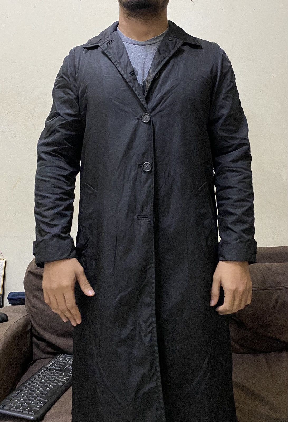 Prada Prada Long Nylon Jacket Black Fashion Design Size US S / EU 44-46 / 1 - 15 Thumbnail