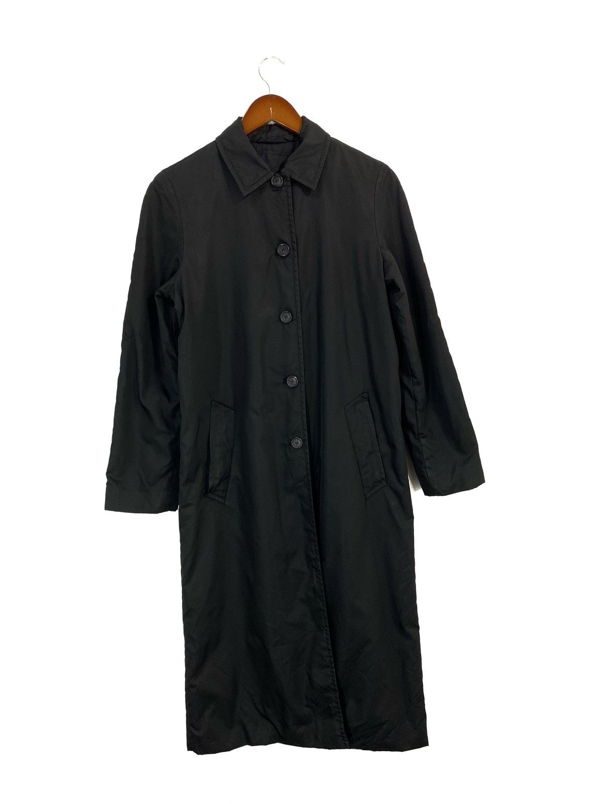 Prada Prada Long Nylon Jacket Black Fashion Design Size US S / EU 44-46 / 1 - 2 Thumbnail
