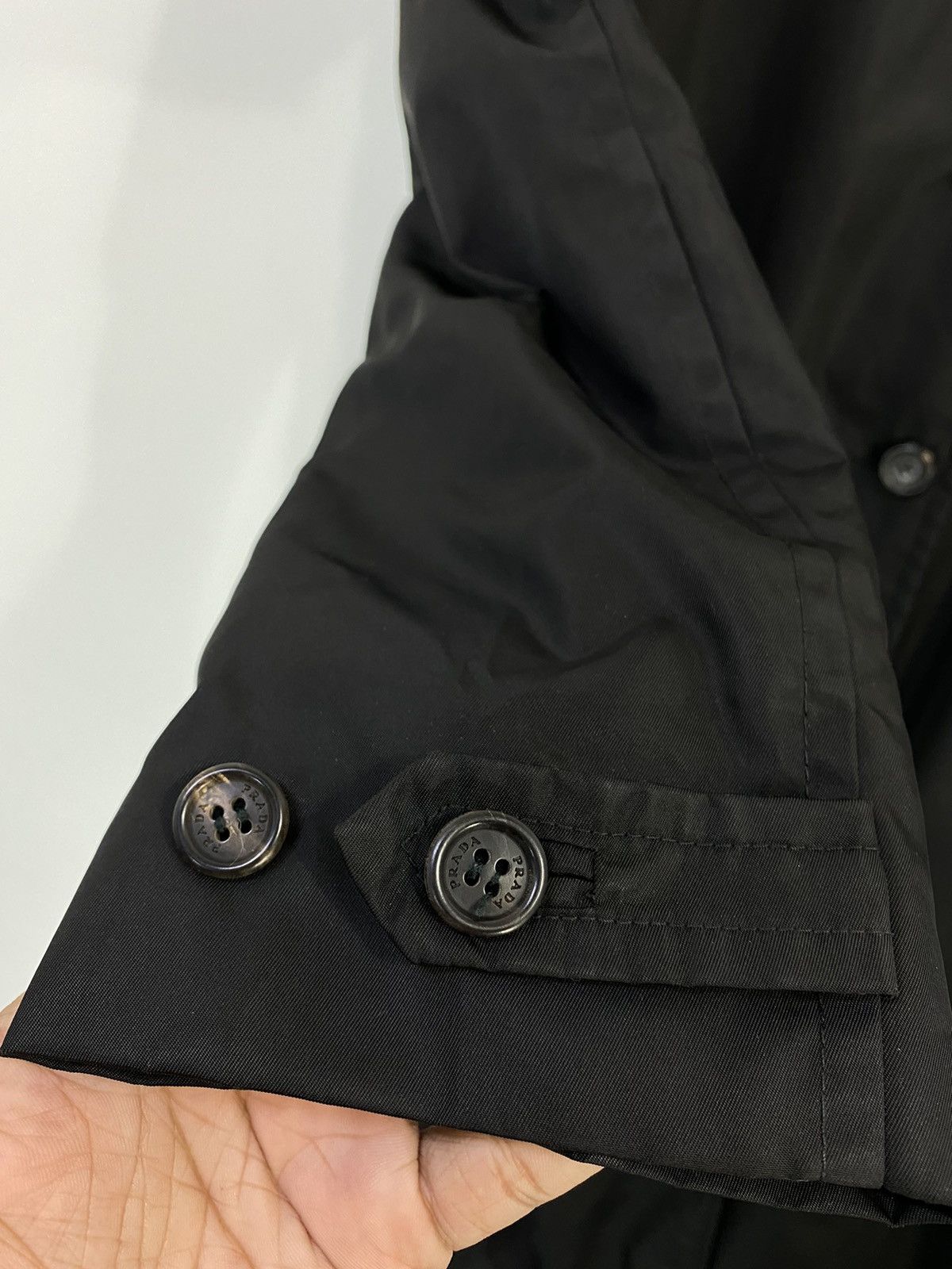 Prada Prada Long Nylon Jacket Black Fashion Design Size US S / EU 44-46 / 1 - 7 Thumbnail