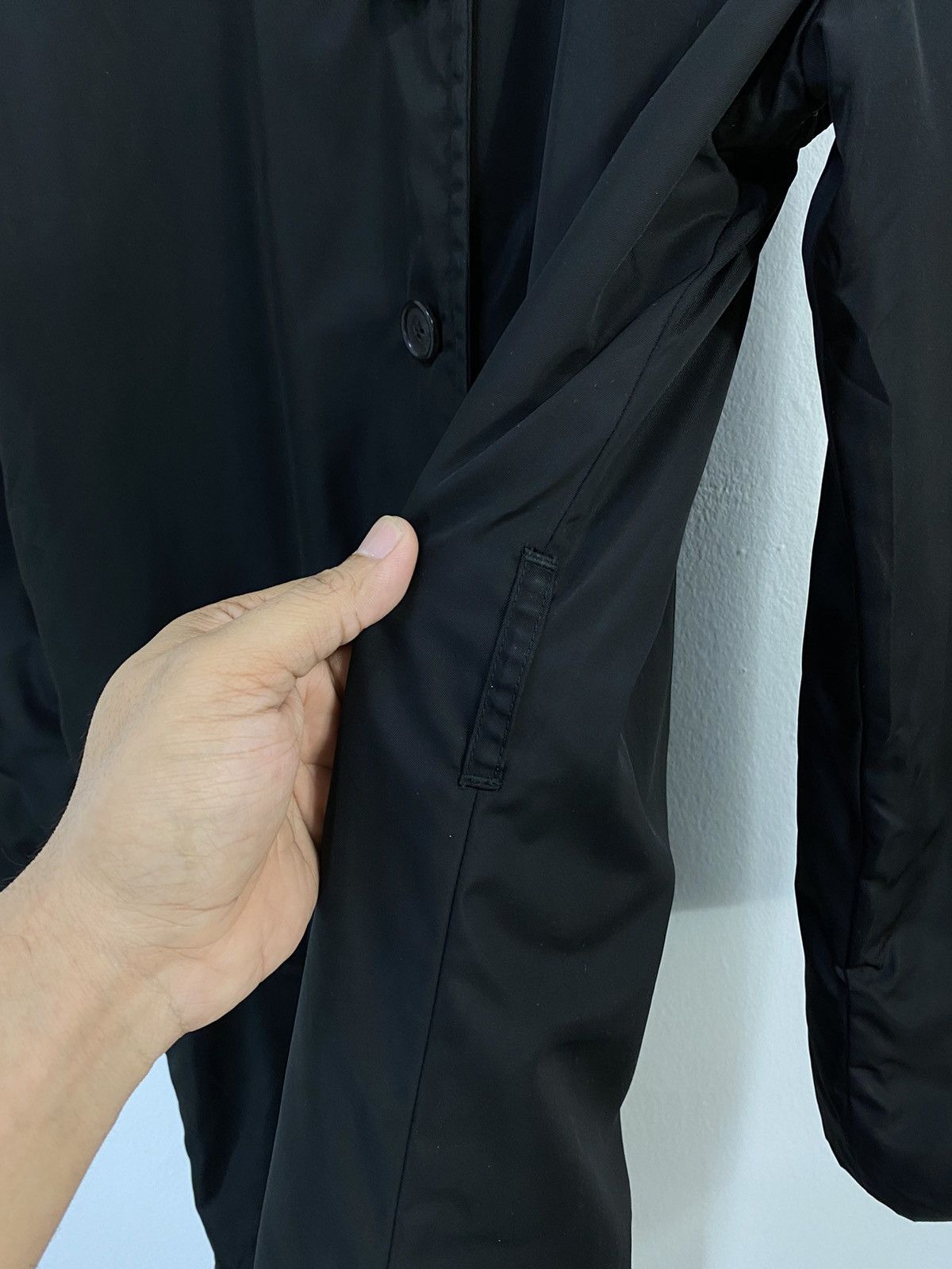 Prada Prada Long Nylon Jacket Black Fashion Design Size US S / EU 44-46 / 1 - 9 Thumbnail