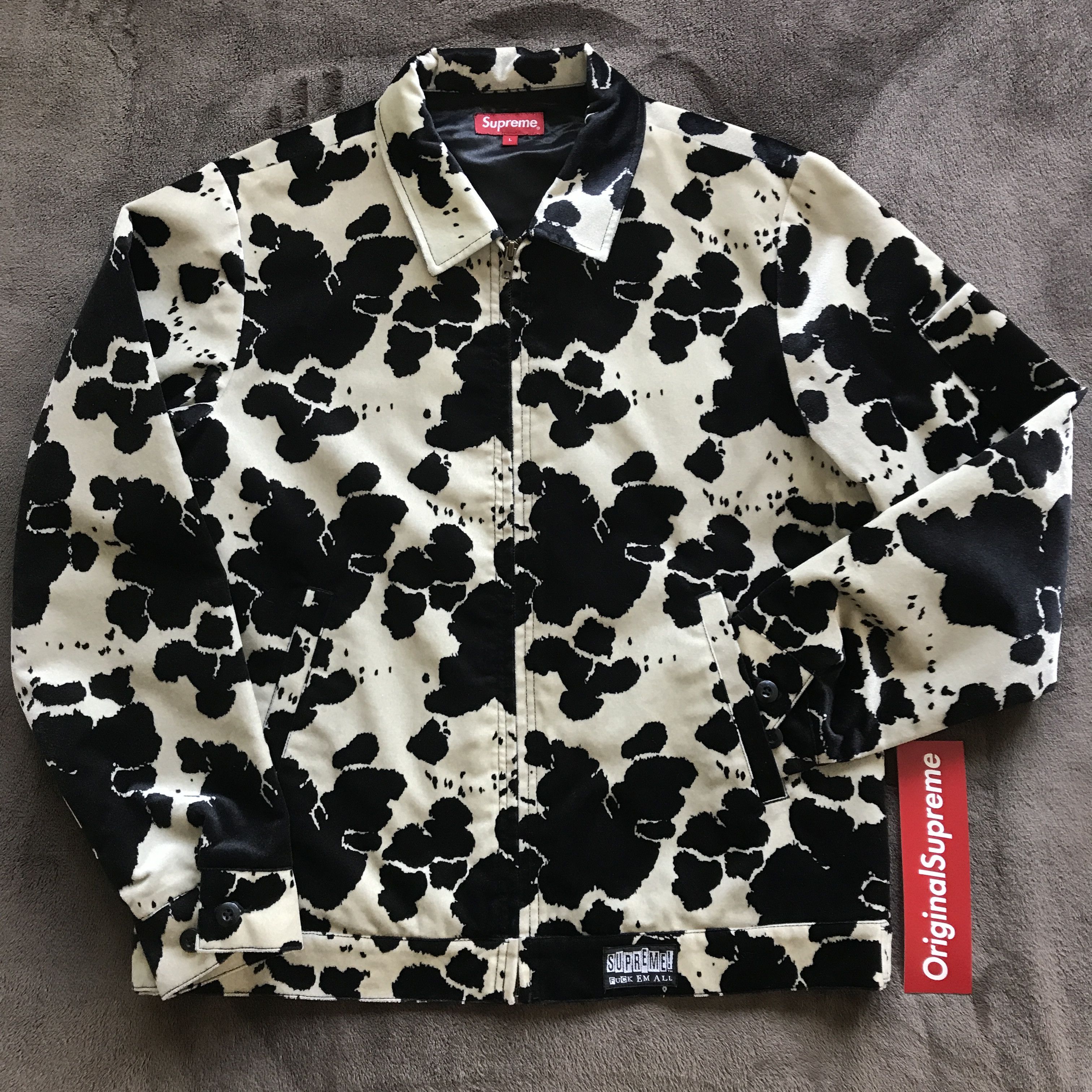 Supreme velveteen work jacket cow | paymentsway.co