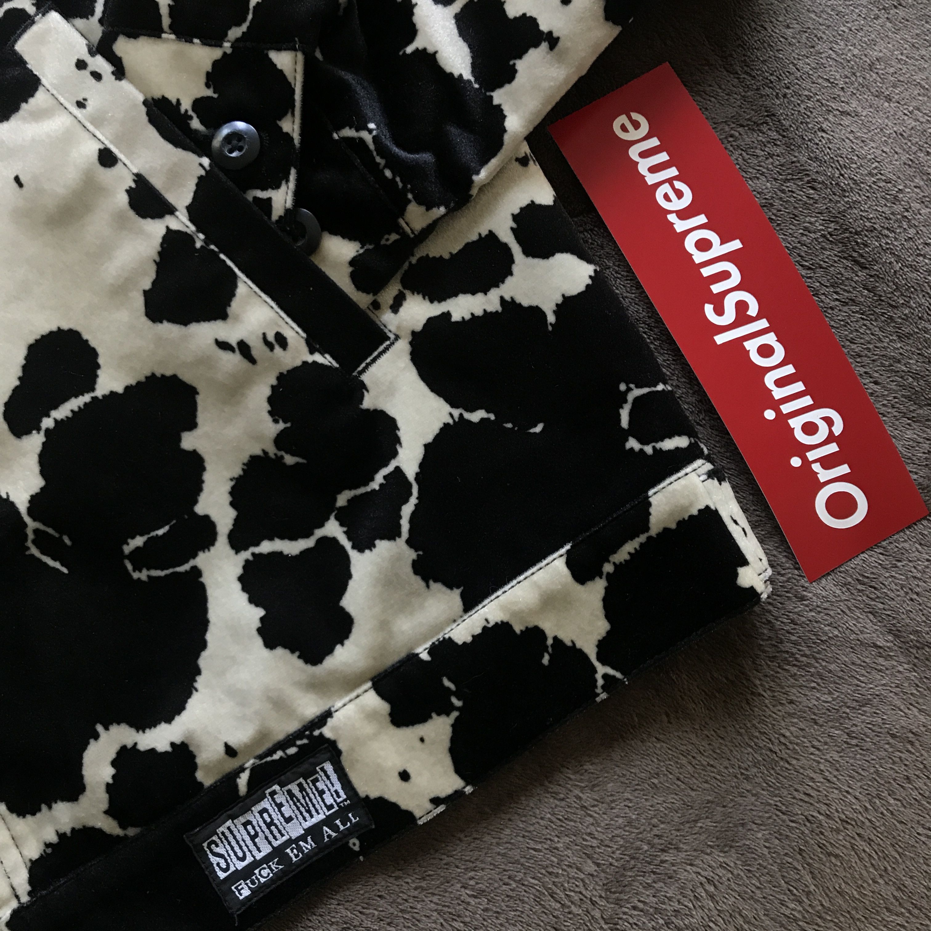 Supreme Supreme Velveteen Work Jacket in Cow Print | Grailed