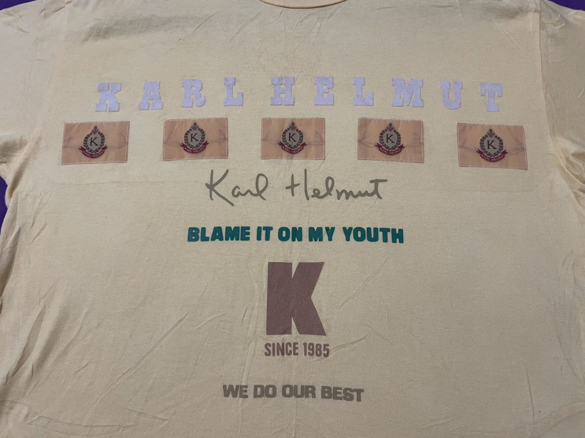 Japanese Brand × Karl Helmut × Vintage Rare Karl Helmut Spell Out Big Logo Patch Work Size US L / EU 52-54 / 3 - 6 Thumbnail