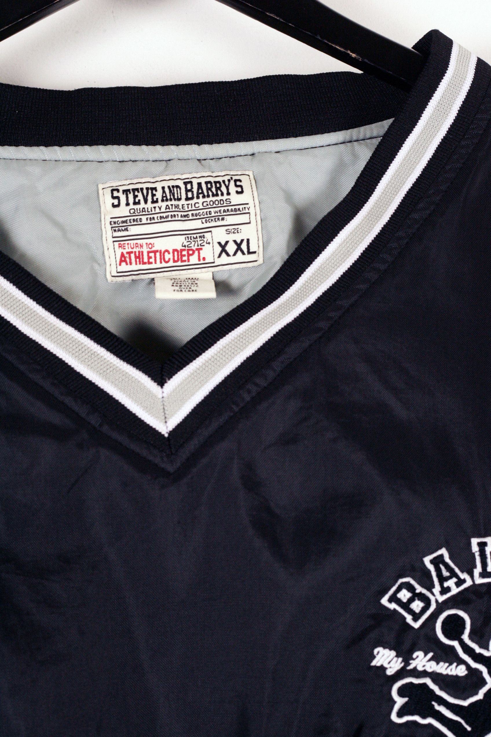 Steve And Barrys × Vintage Stripe Sleeve Nylon Pullover Jacket Hip Hop Streetwear 2XL Size US XXL / EU 58 / 5 - 7 Thumbnail
