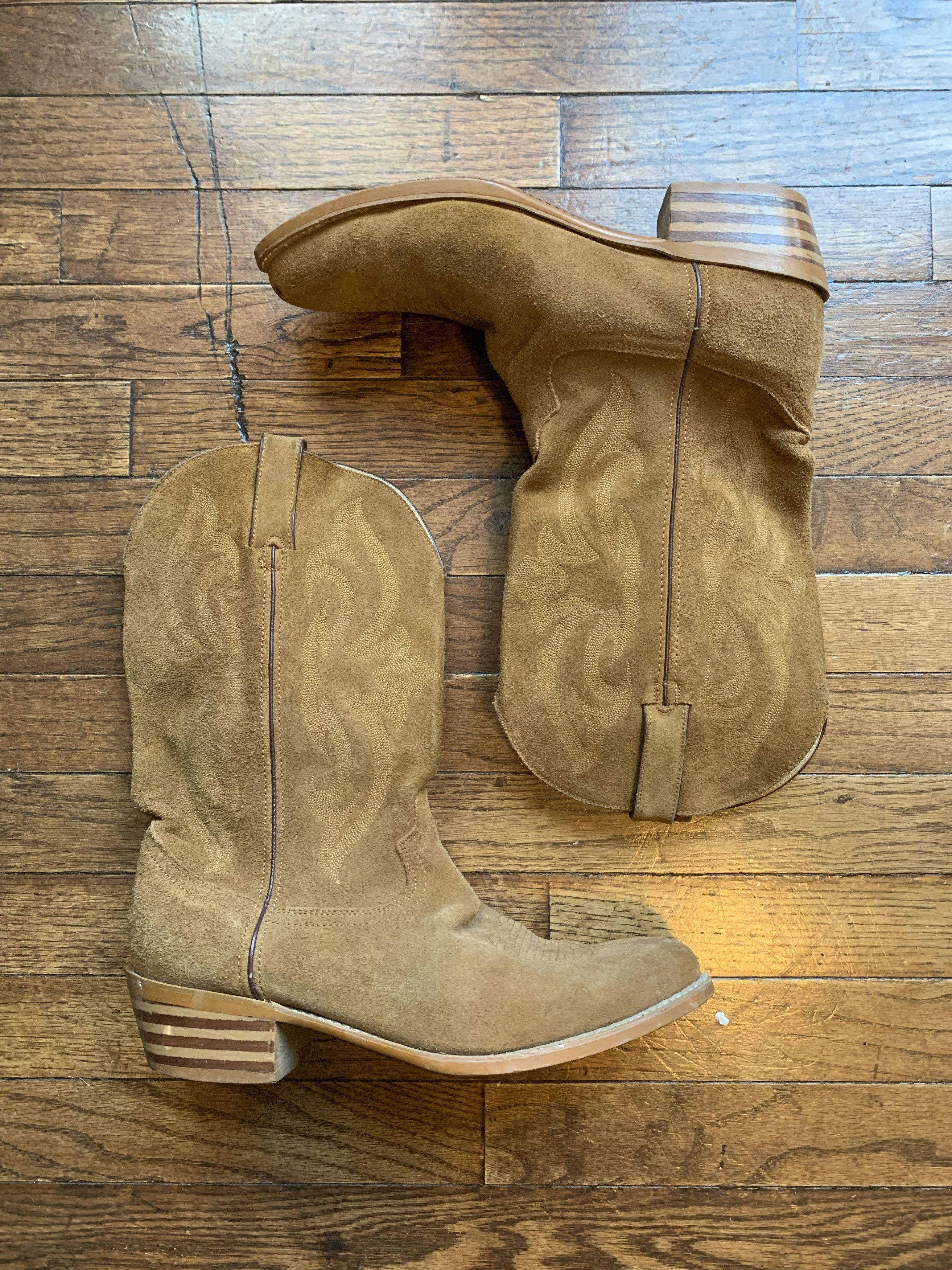 Vintage Vintage Suede Cowboy Boots | Grailed