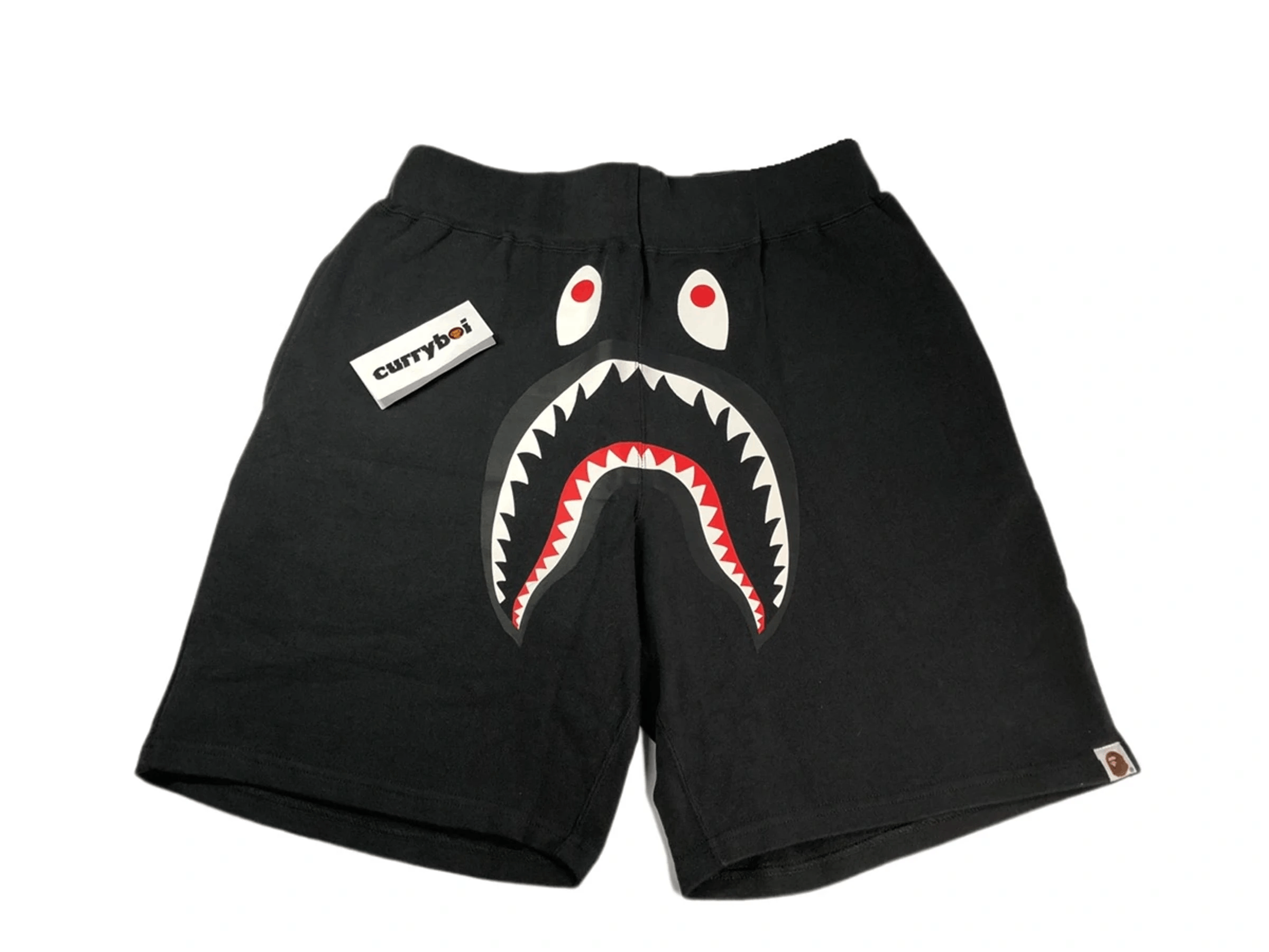 Bape (Size M) BAPE Shark Wide Sweat Shorts Black Size US 32 / EU 48 - 4 Thumbnail