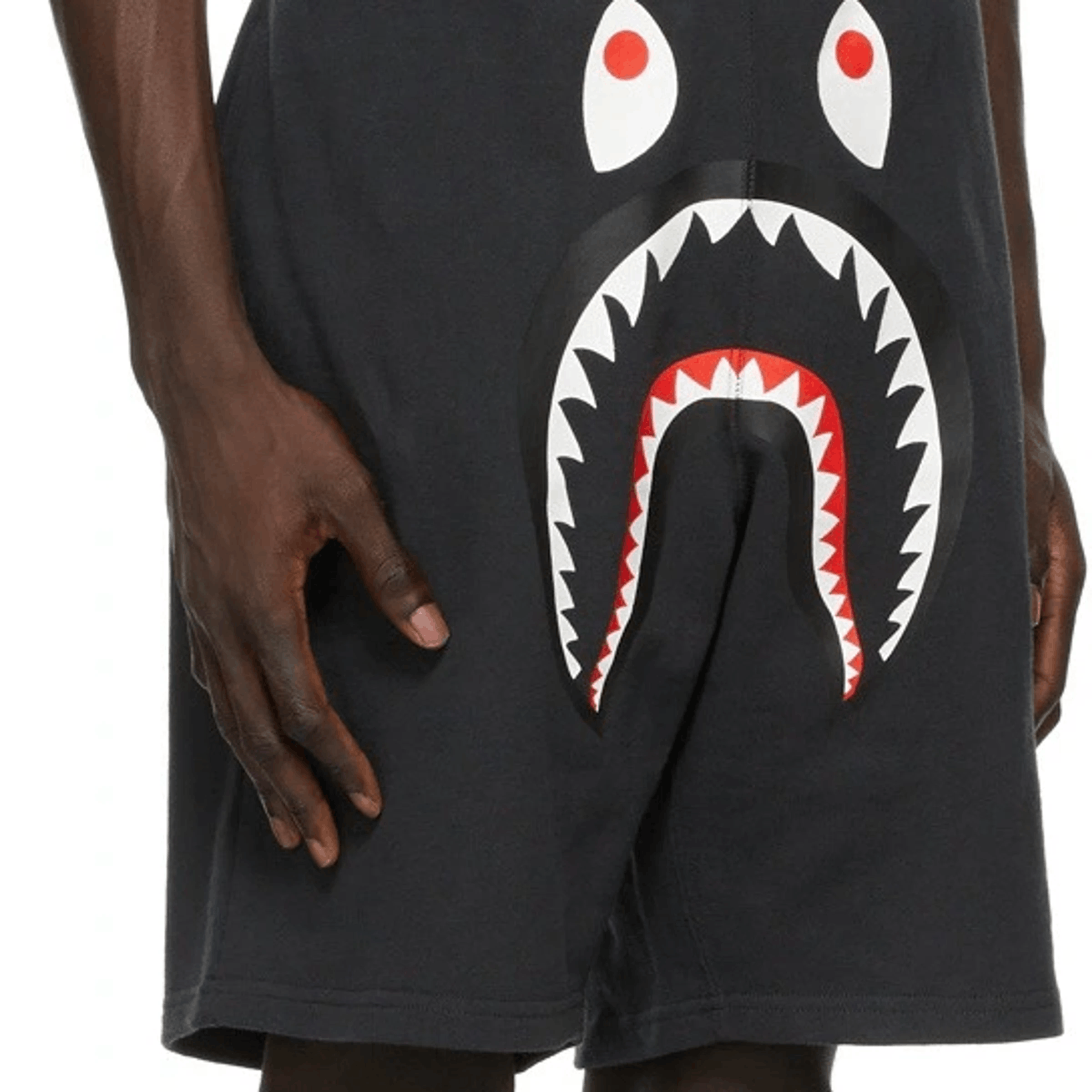 Bape (Size M) BAPE Shark Wide Sweat Shorts Black Size US 32 / EU 48 - 11 Thumbnail