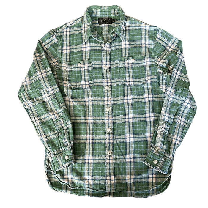 Polo Ralph Lauren RRL Green Flannel Shirt | Grailed