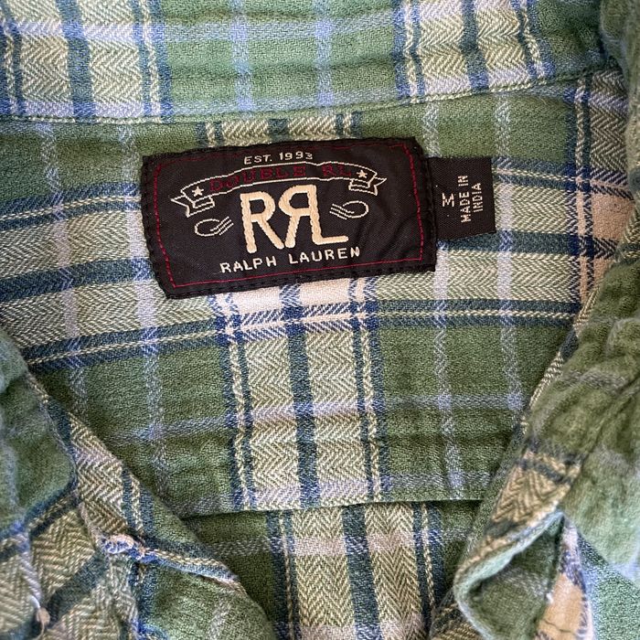 Polo Ralph Lauren RRL Green Flannel Shirt | Grailed