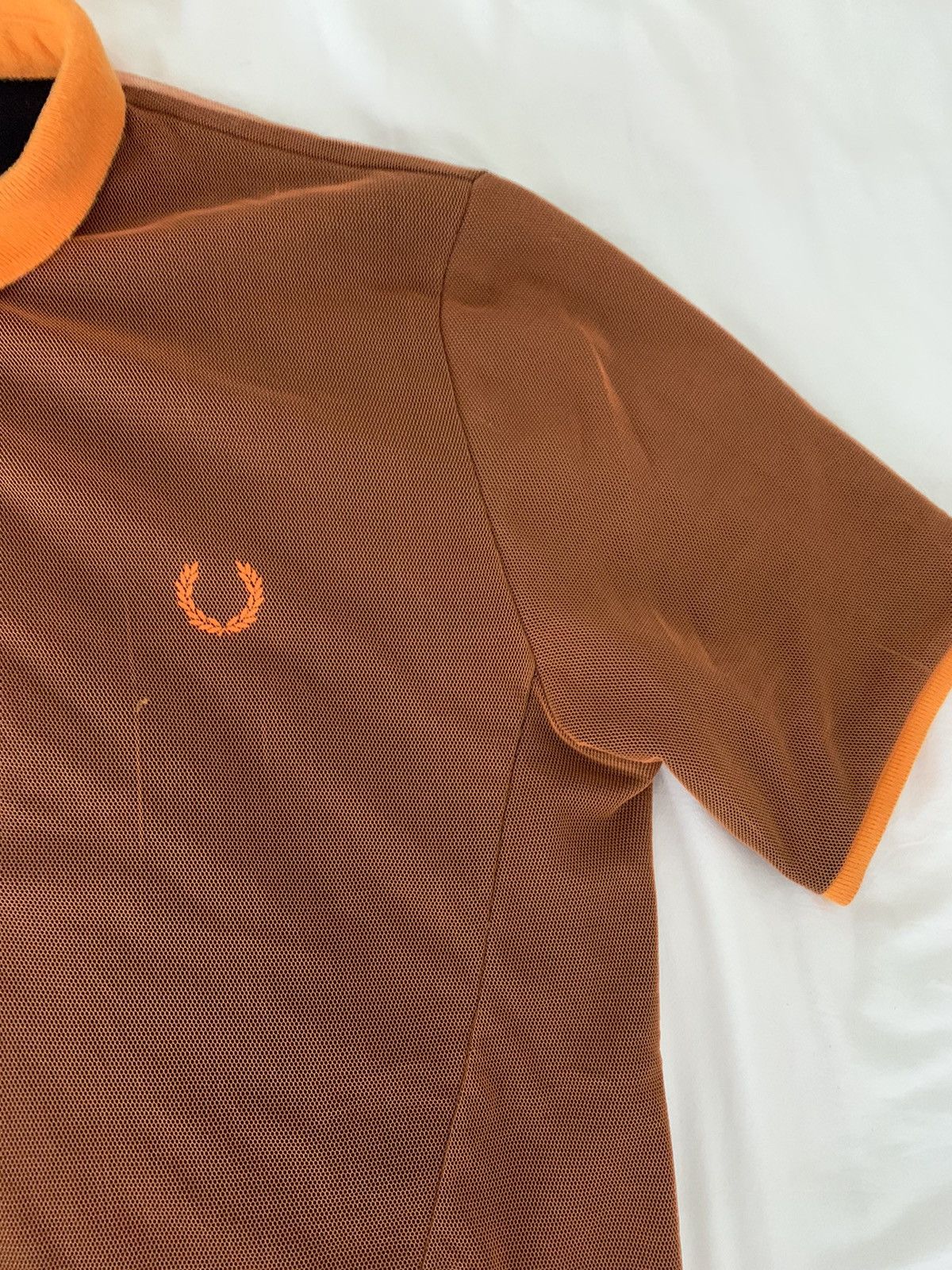 Fred Perry × Raf Simons Mesh Overlay Polo Shirt Size US L / EU 52-54 / 3 - 4 Thumbnail