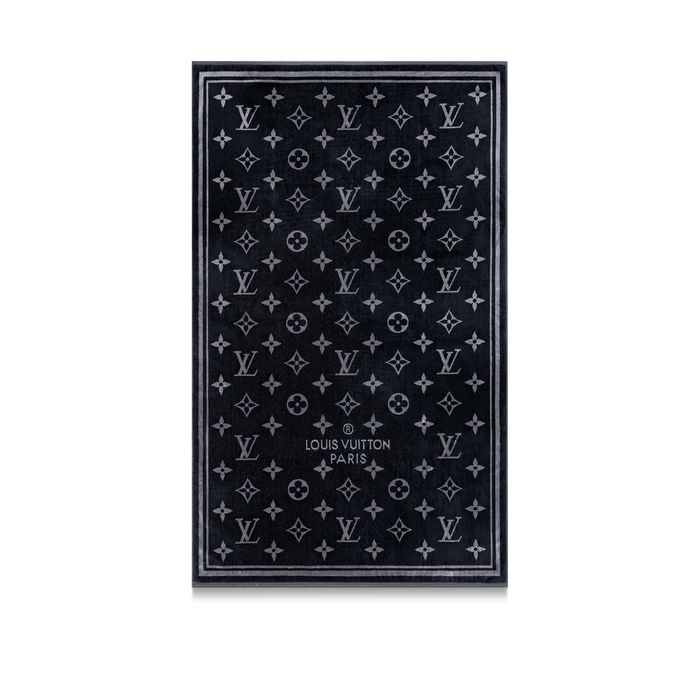 Louis Vuitton Monogram Classic Beach Towel Black Grailed
