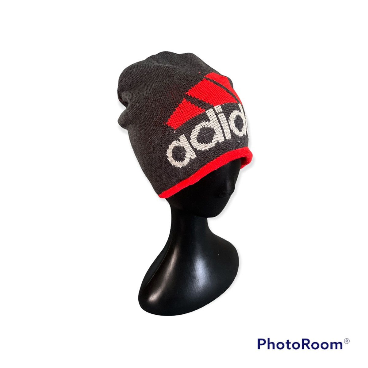 Adidas Vintage Adidas Spellout beanie hat Size ONE SIZE - 2 Thumbnail