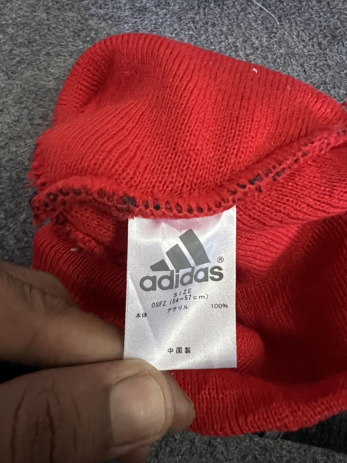 Adidas Vintage Adidas Spellout beanie hat Size ONE SIZE - 5 Thumbnail