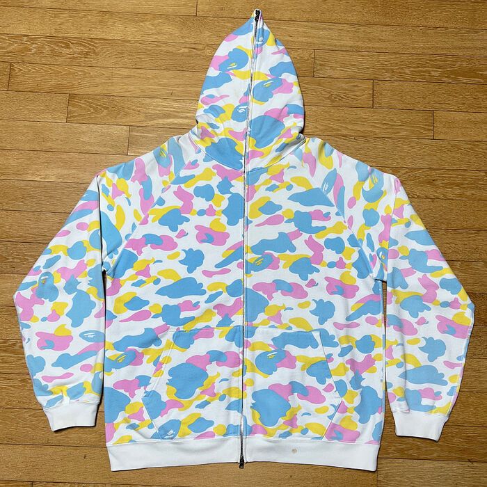 Bape Bape OG Cotton Candy Camo Full Zip Hoodie 2006 | Grailed