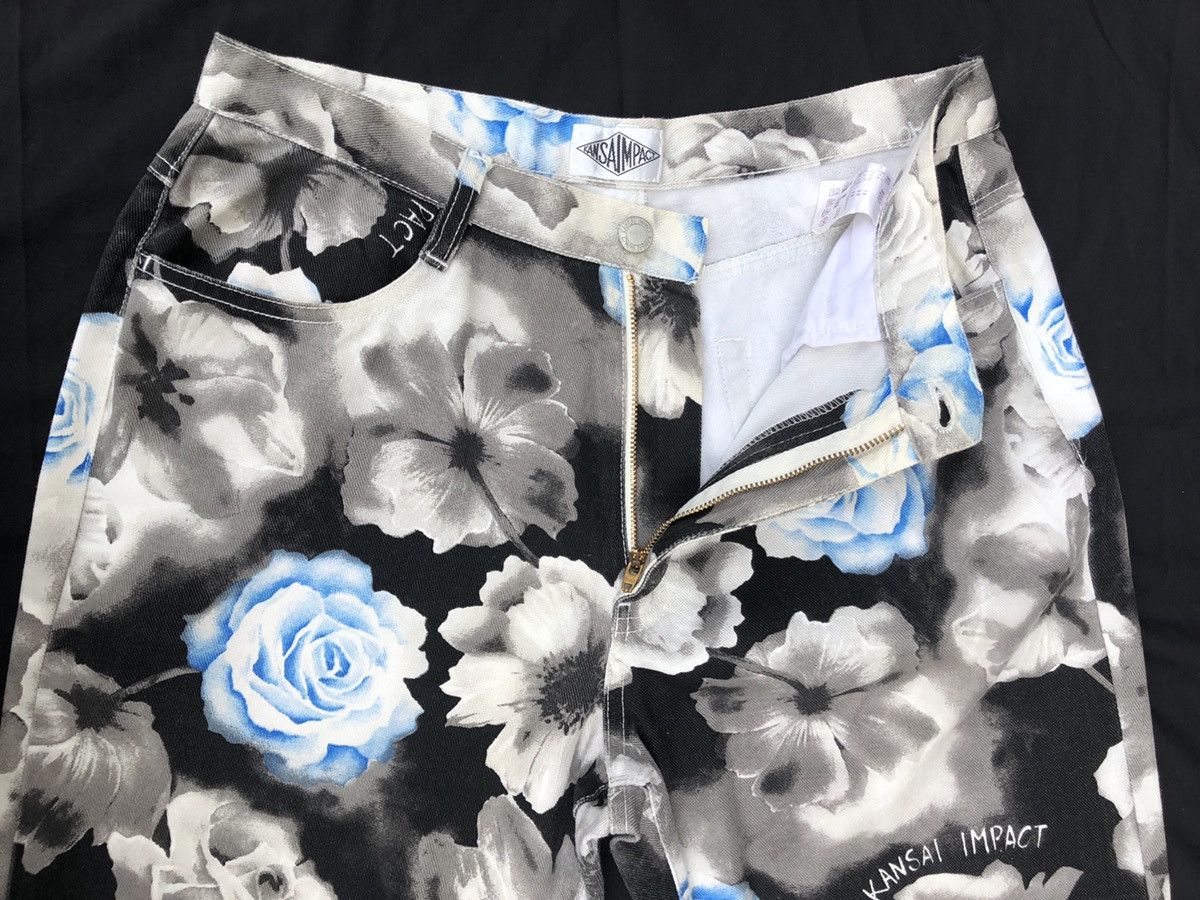 Kansai Yamamoto × Vintage Vintage Kansai Yamamoto Kansai Impact Full Print Flare Pant Size US 31 - 5 Thumbnail