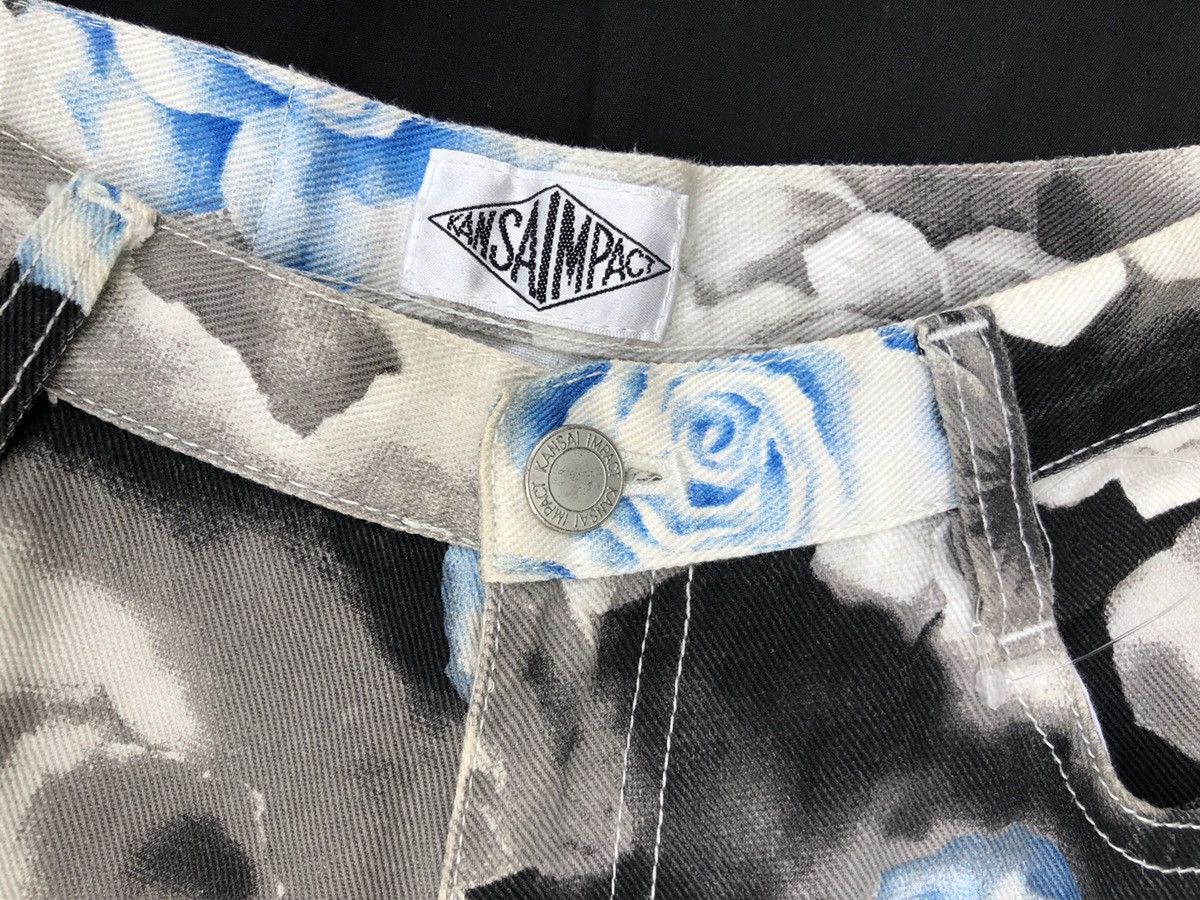 Kansai Yamamoto × Vintage Vintage Kansai Yamamoto Kansai Impact Full Print Flare Pant Size US 31 - 3 Thumbnail