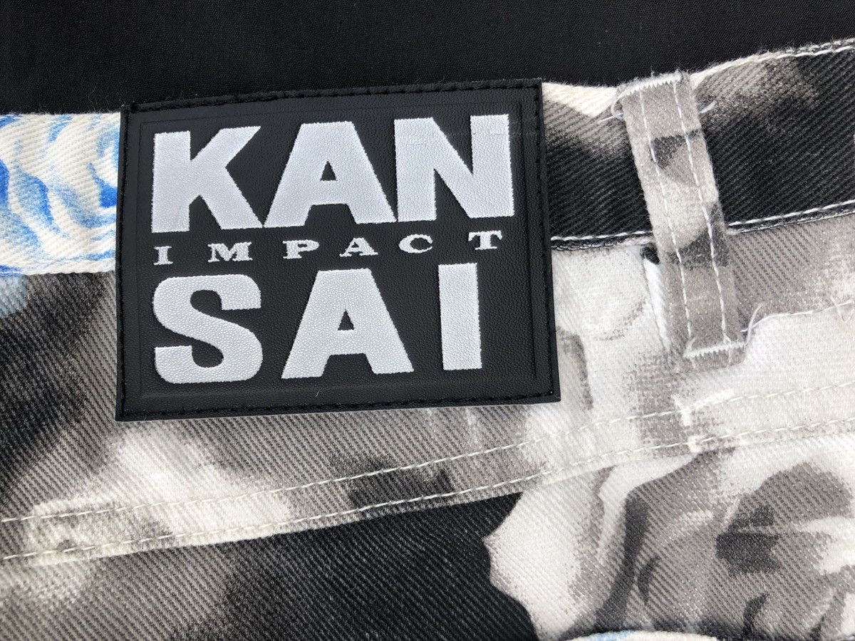 Kansai Yamamoto × Vintage Vintage Kansai Yamamoto Kansai Impact Full Print Flare Pant Size US 31 - 14 Thumbnail