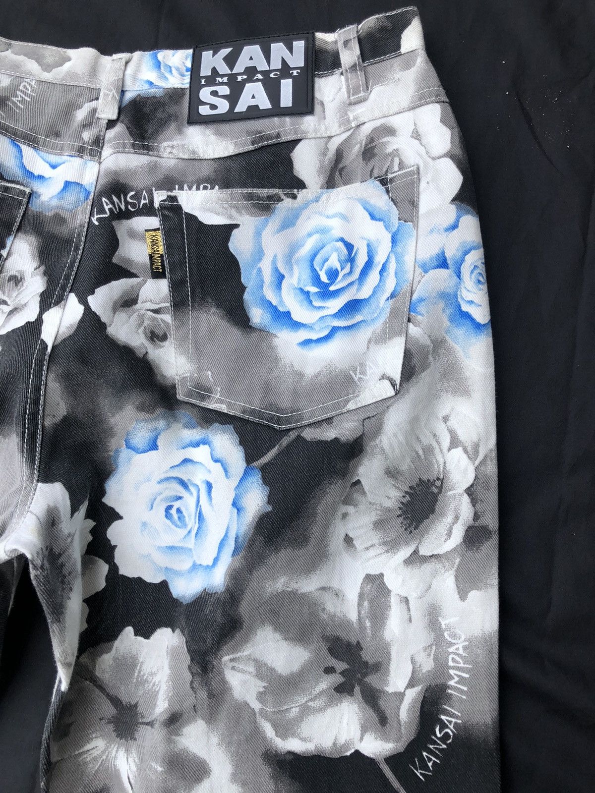 Kansai Yamamoto × Vintage Vintage Kansai Yamamoto Kansai Impact Full Print Flare Pant Size US 31 - 19 Thumbnail