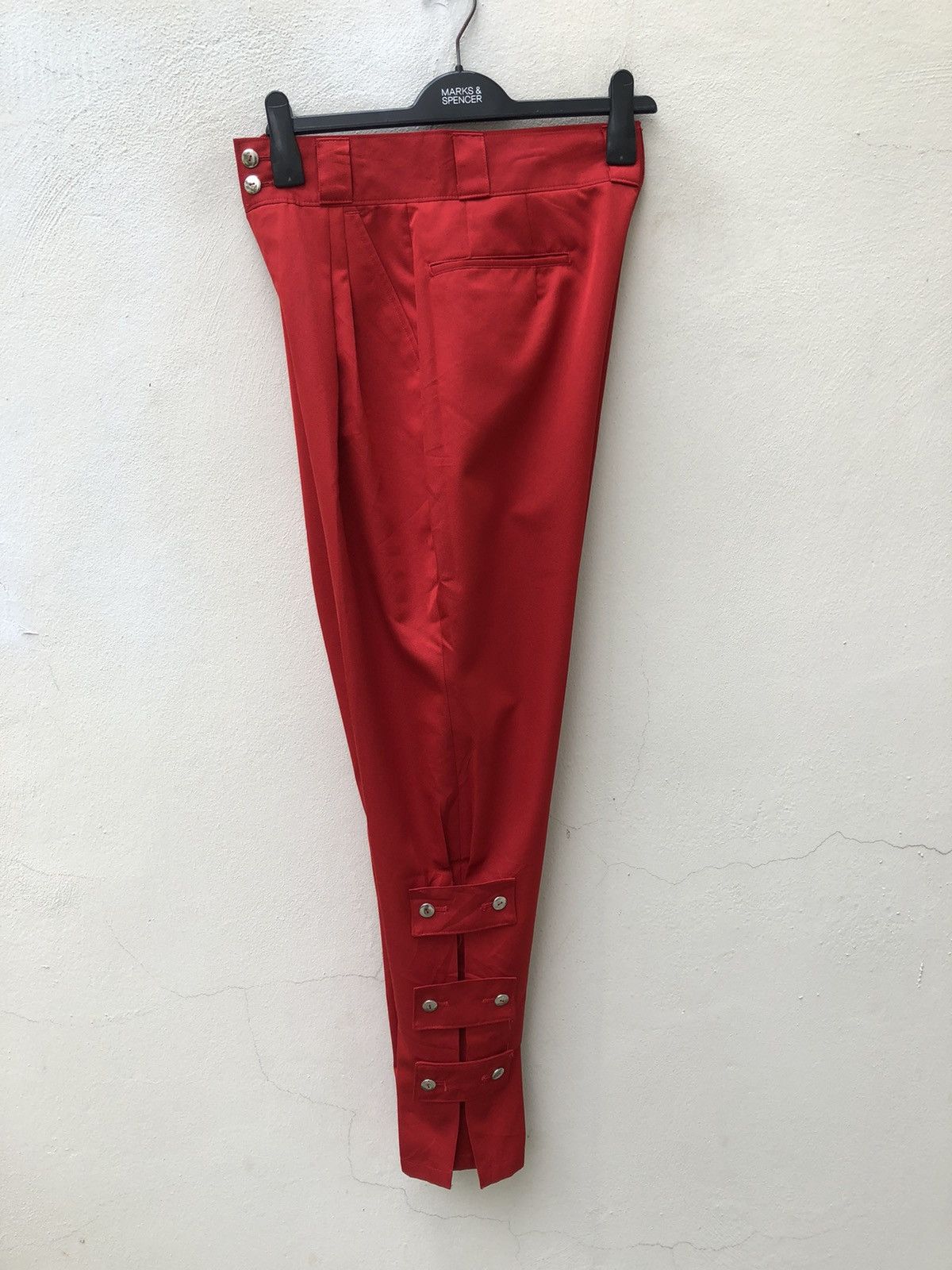 Vintage Vintage 90s METAL BLACK Japan Bondage Red Trouser Pant Size US 28 / EU 44 - 15 Thumbnail