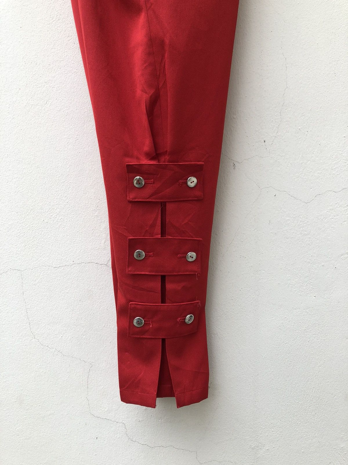 Vintage Vintage 90s METAL BLACK Japan Bondage Red Trouser Pant Size US 28 / EU 44 - 17 Thumbnail