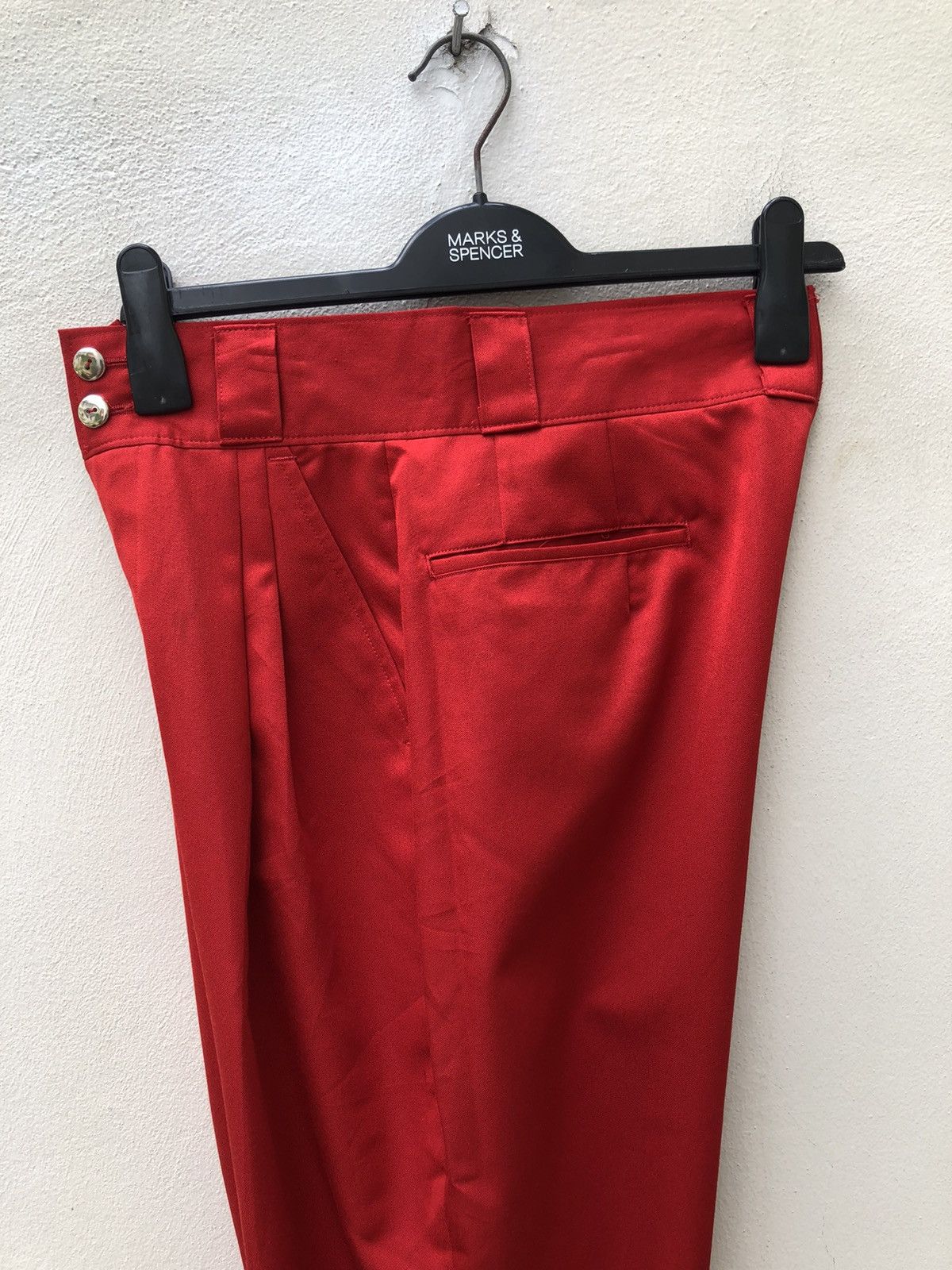 Vintage Vintage 90s METAL BLACK Japan Bondage Red Trouser Pant Size US 28 / EU 44 - 16 Thumbnail