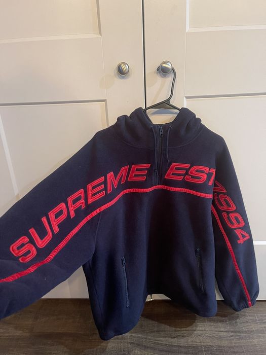 Supreme Supreme Polartec Half Zip Hooded Sweatshirt | Grailed