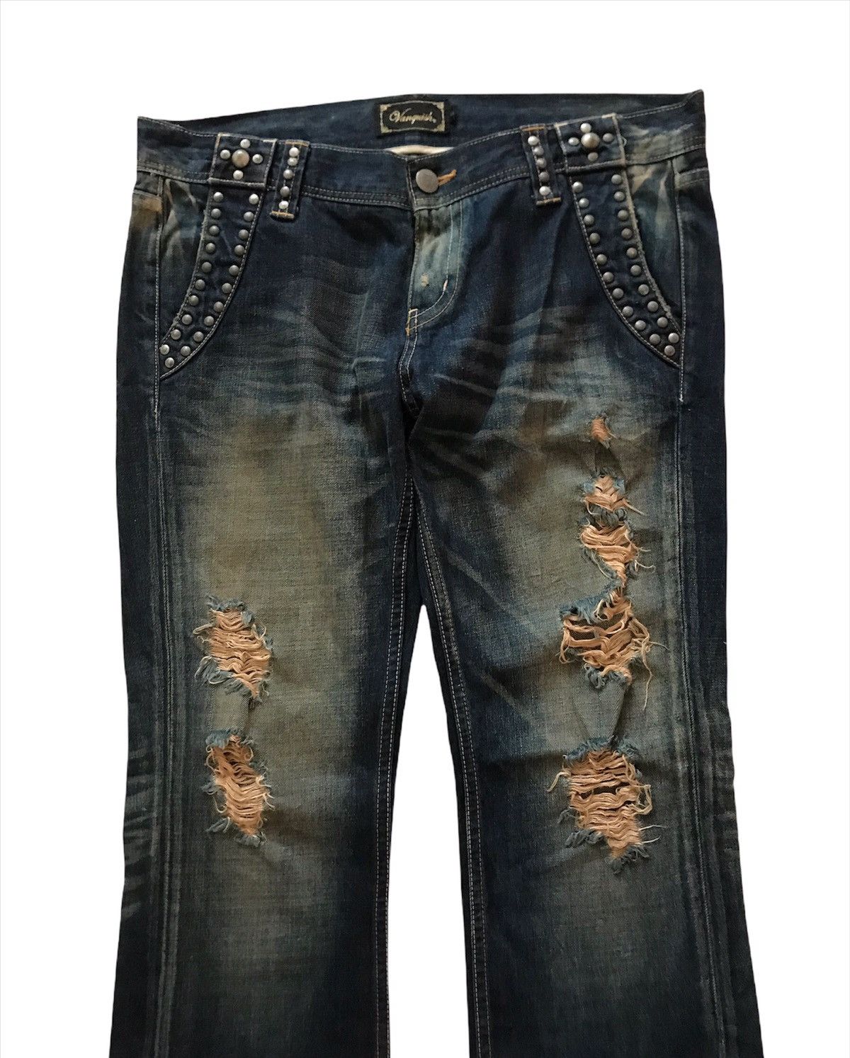 Vanquish VANQUISH DISTRESSED FLARE JEANS Size US 33 - 2 Thumbnail
