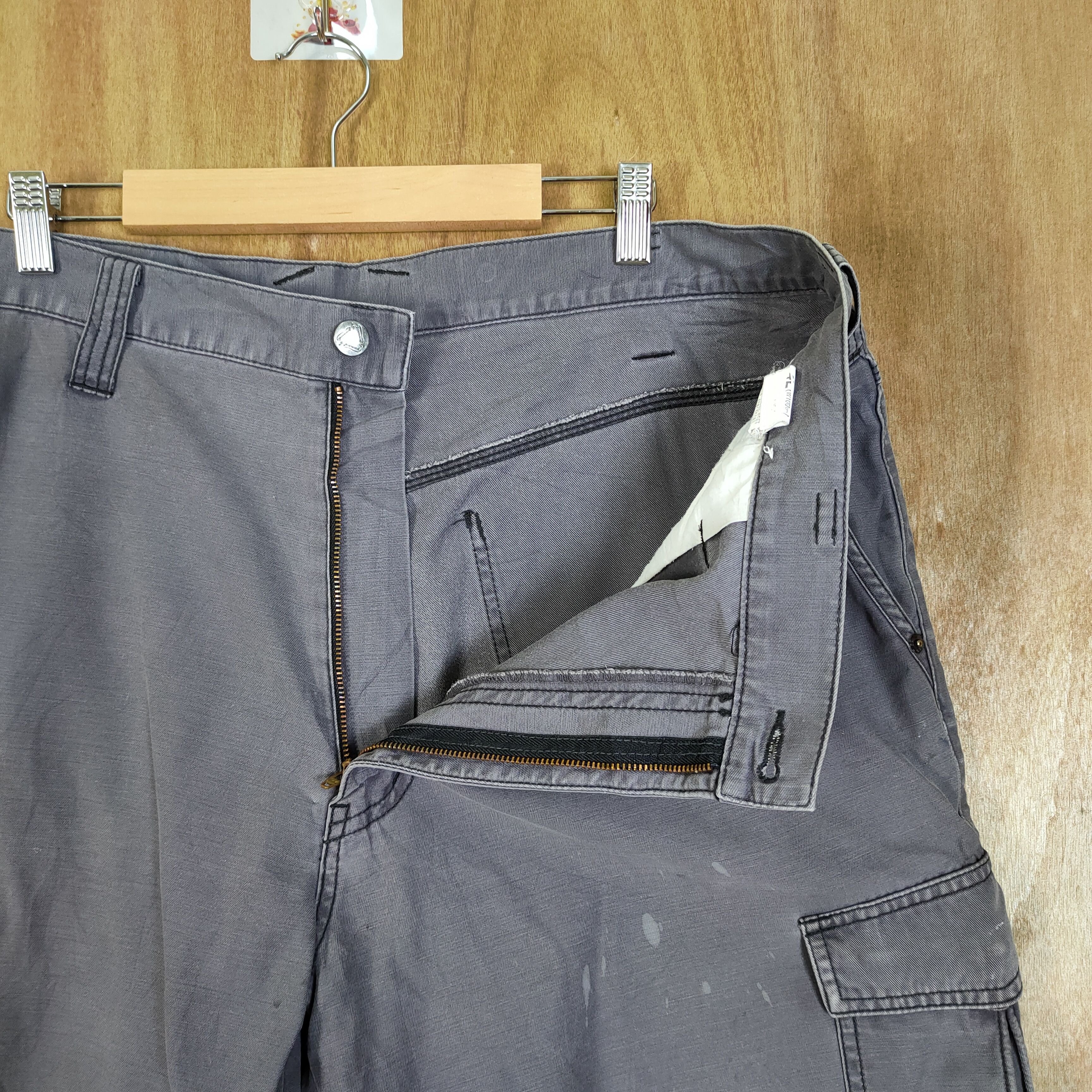 Japanese Brand G.GROUND STAIN/FADED/ WORK WEAR CARGO PANTS Size US 38 / EU 54 - 9 Thumbnail