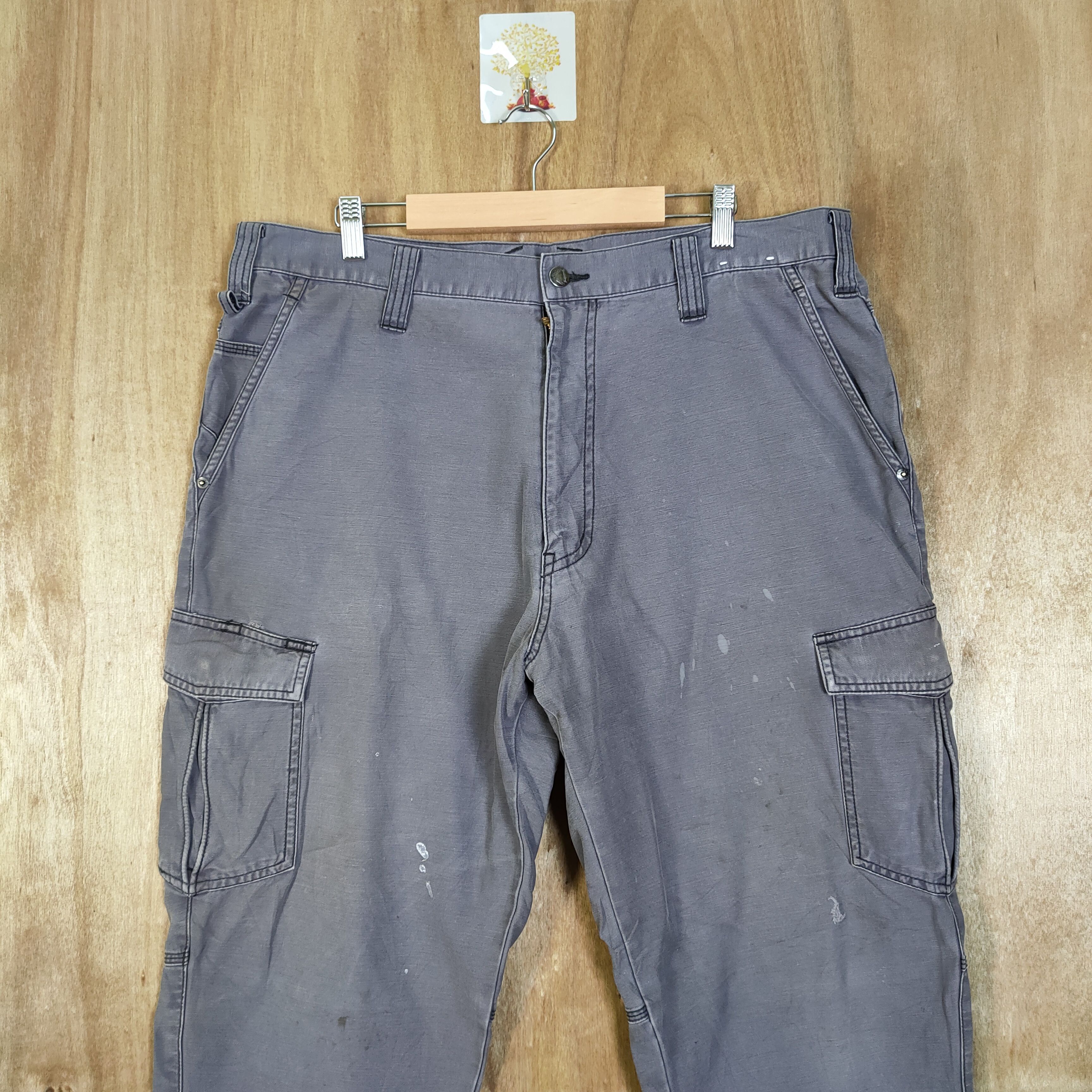 Japanese Brand G.GROUND STAIN/FADED/ WORK WEAR CARGO PANTS Size US 38 / EU 54 - 3 Thumbnail