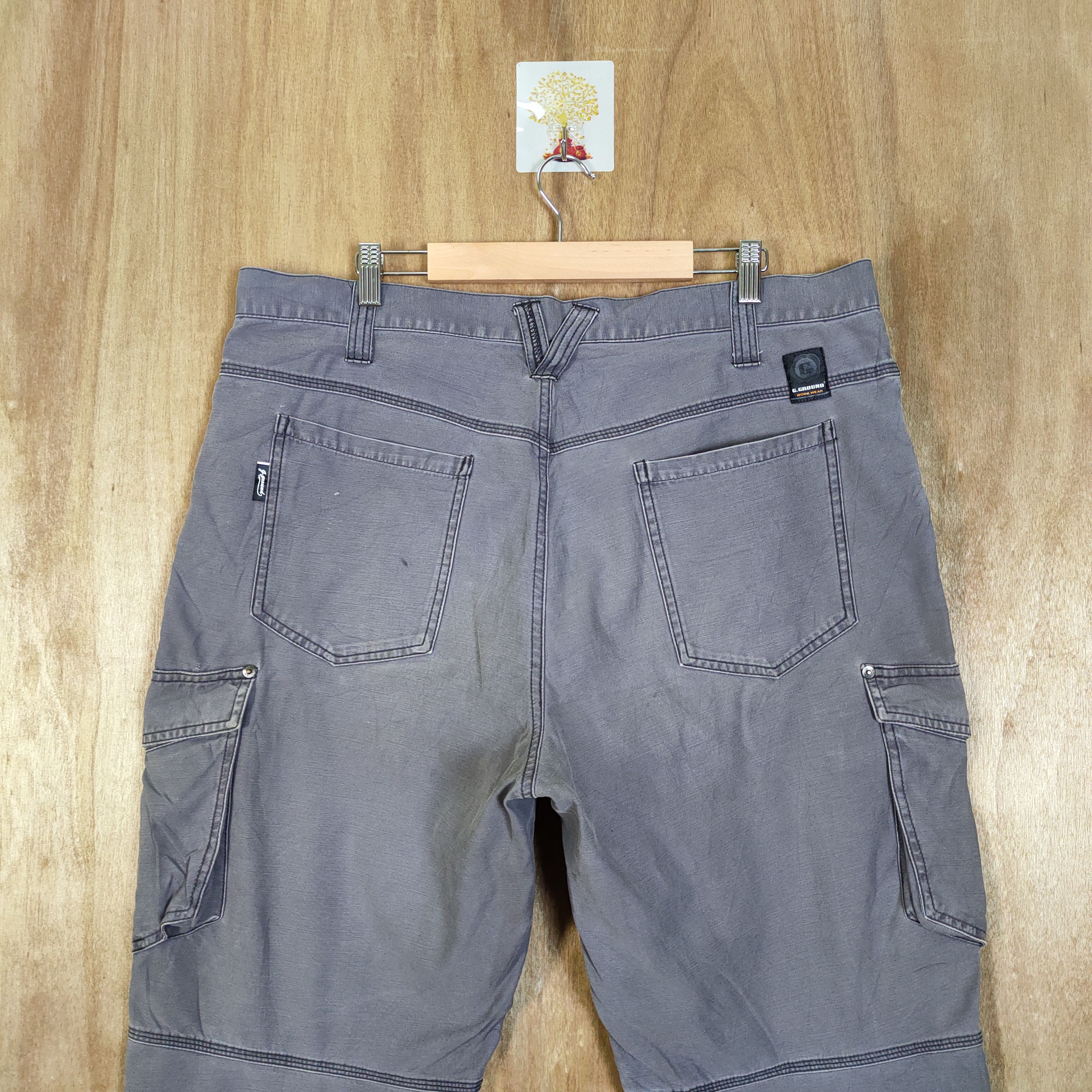 Japanese Brand G.GROUND STAIN/FADED/ WORK WEAR CARGO PANTS Size US 38 / EU 54 - 7 Thumbnail