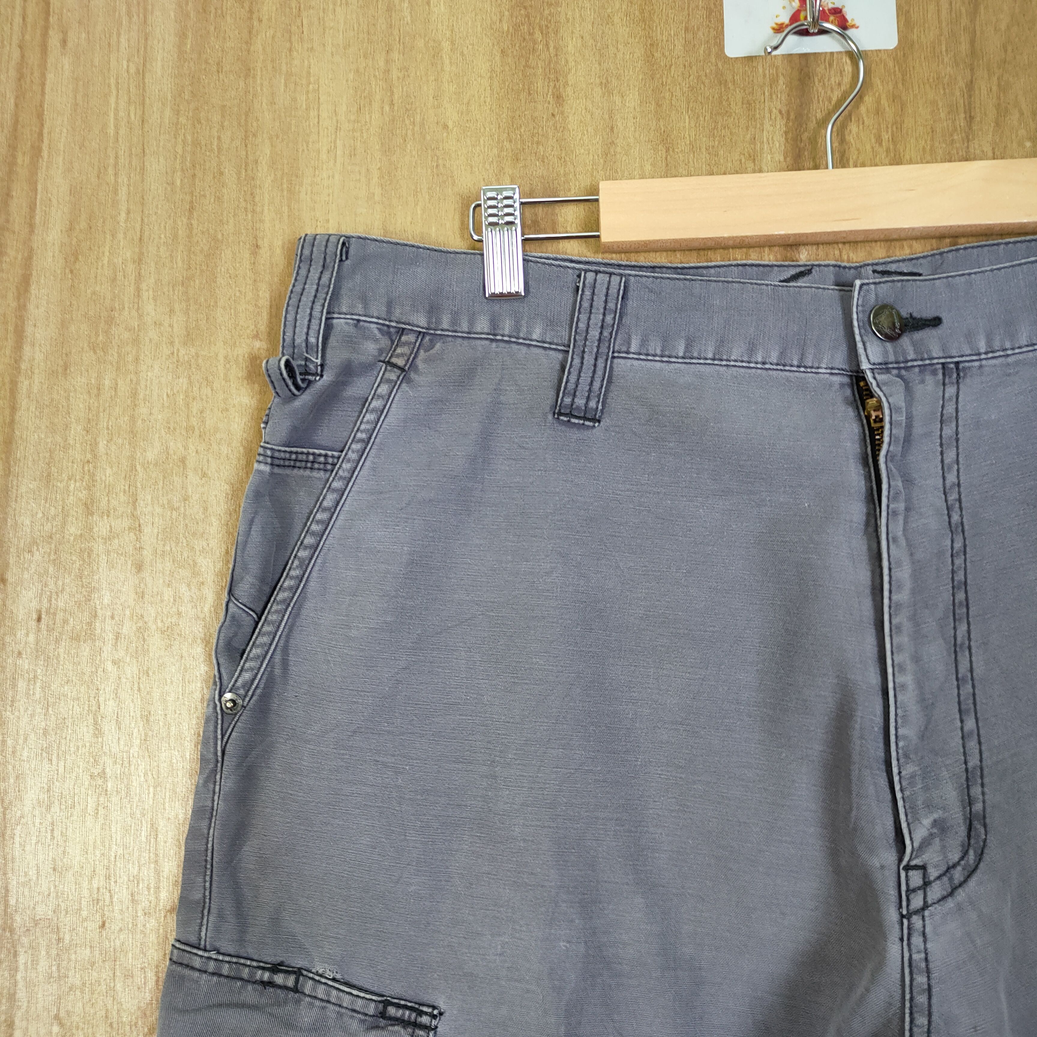 Japanese Brand G.GROUND STAIN/FADED/ WORK WEAR CARGO PANTS Size US 38 / EU 54 - 5 Thumbnail