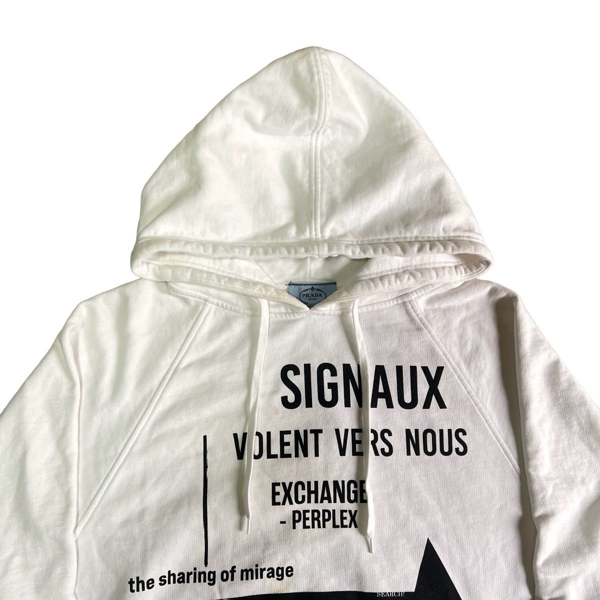 Prada × Raf simons 21ss graphic print oversized hoodie