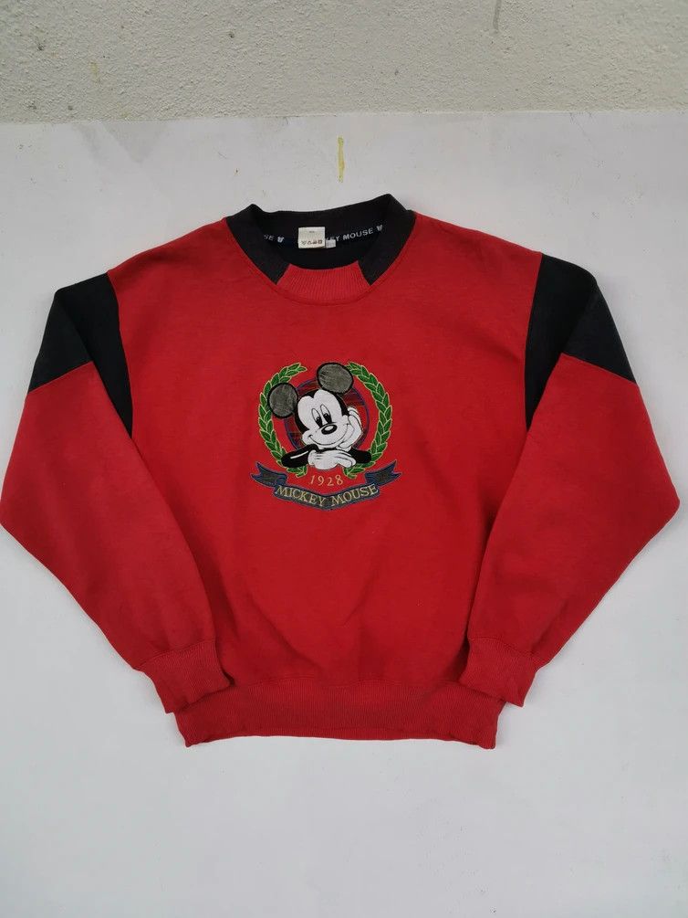 Disney Vintage Mickey Mouse Embroidered Big Logo Sweatshirt Size US M / EU 48-50 / 2 - 7 Thumbnail