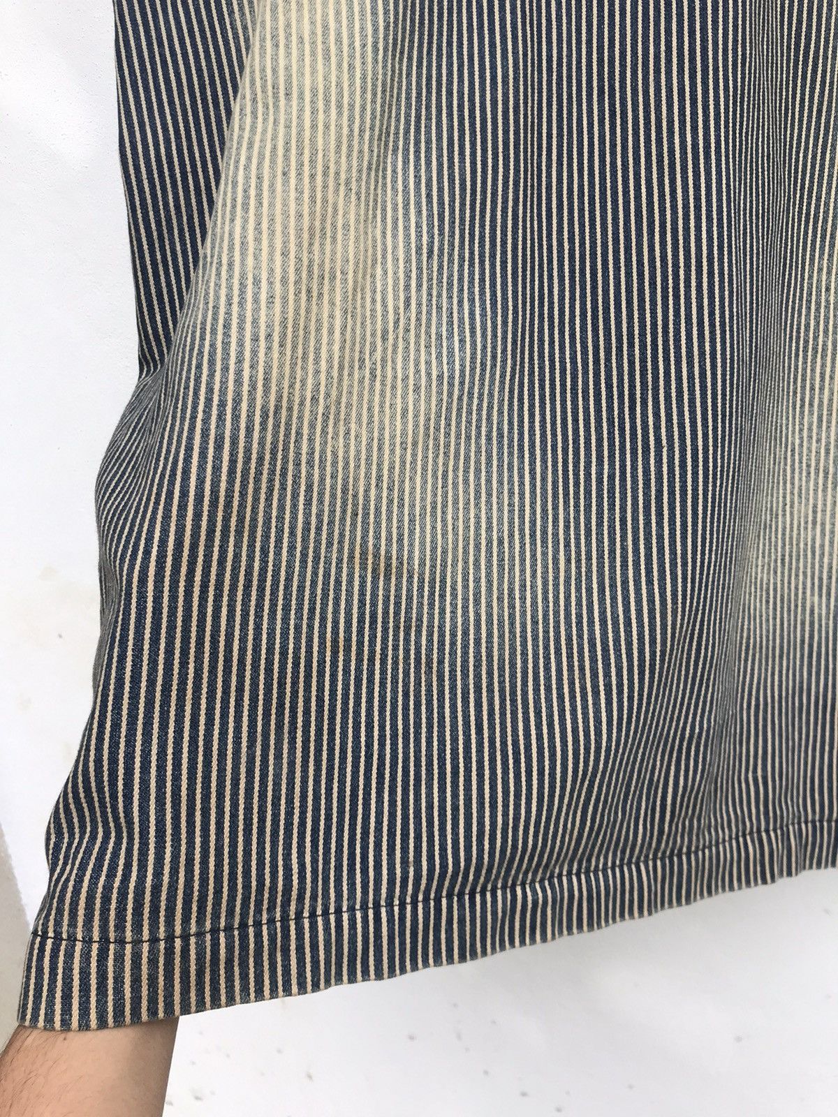 Japanese Brand Stas Street Arts Works Hickory Stripes Slank Chore Jacket Size US M / EU 48-50 / 2 - 14 Thumbnail